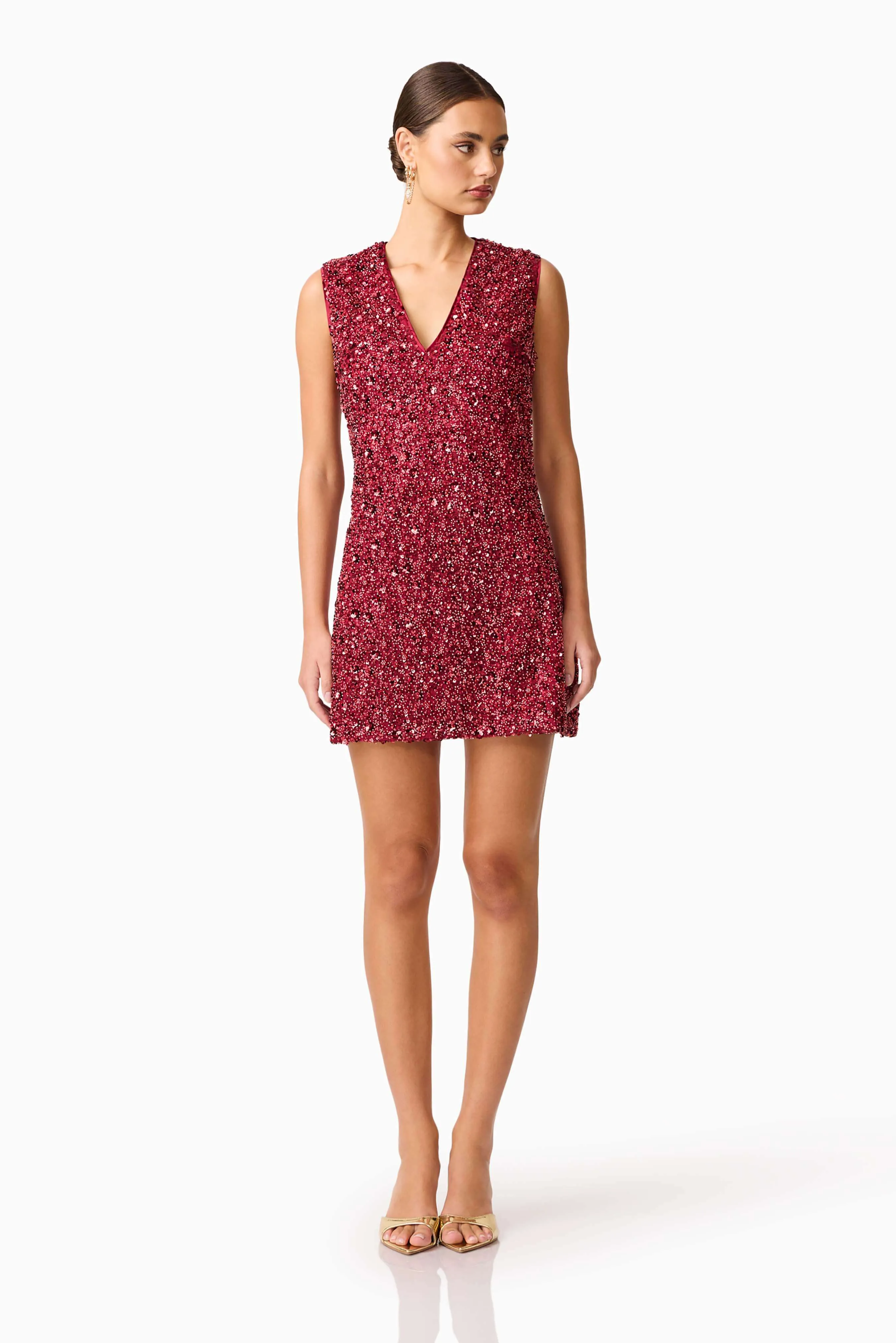 Carmen Shift Mini Dress in Red sold by Elliatt product image thumbnail 4