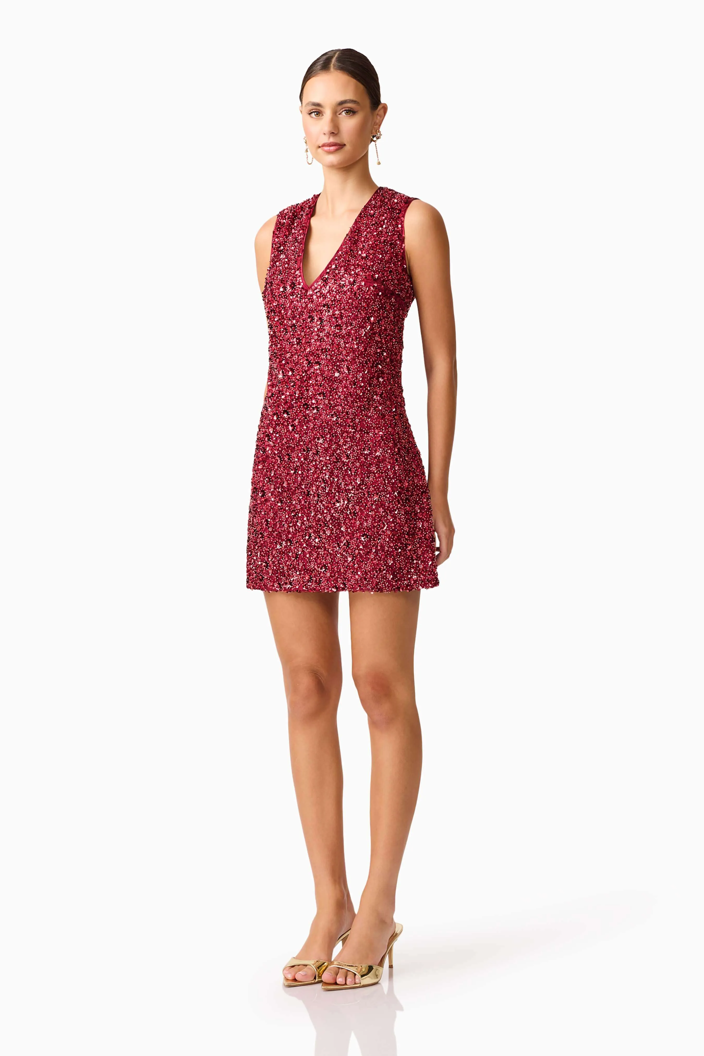 Carmen Shift Mini Dress in Red sold by Elliatt product image thumbnail 3