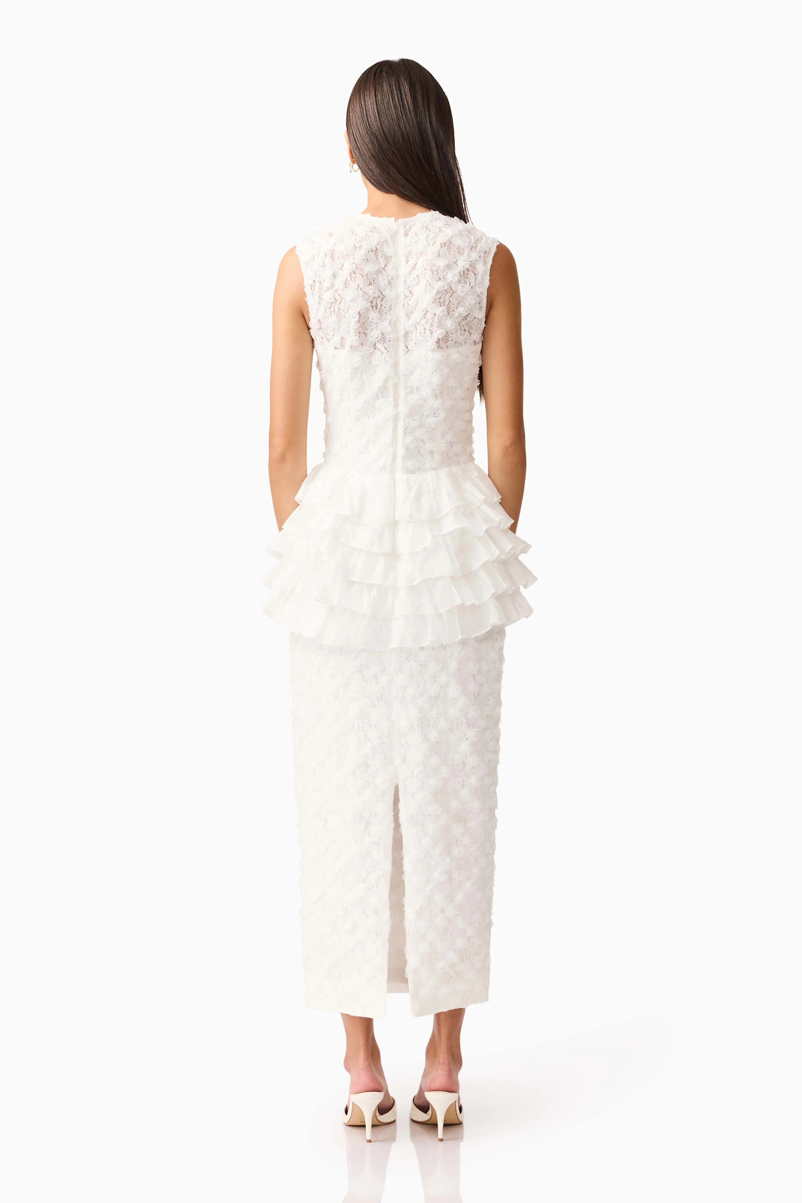 Athena Lace Midi Dress in White sold by Elliatt product image thumbnail 5