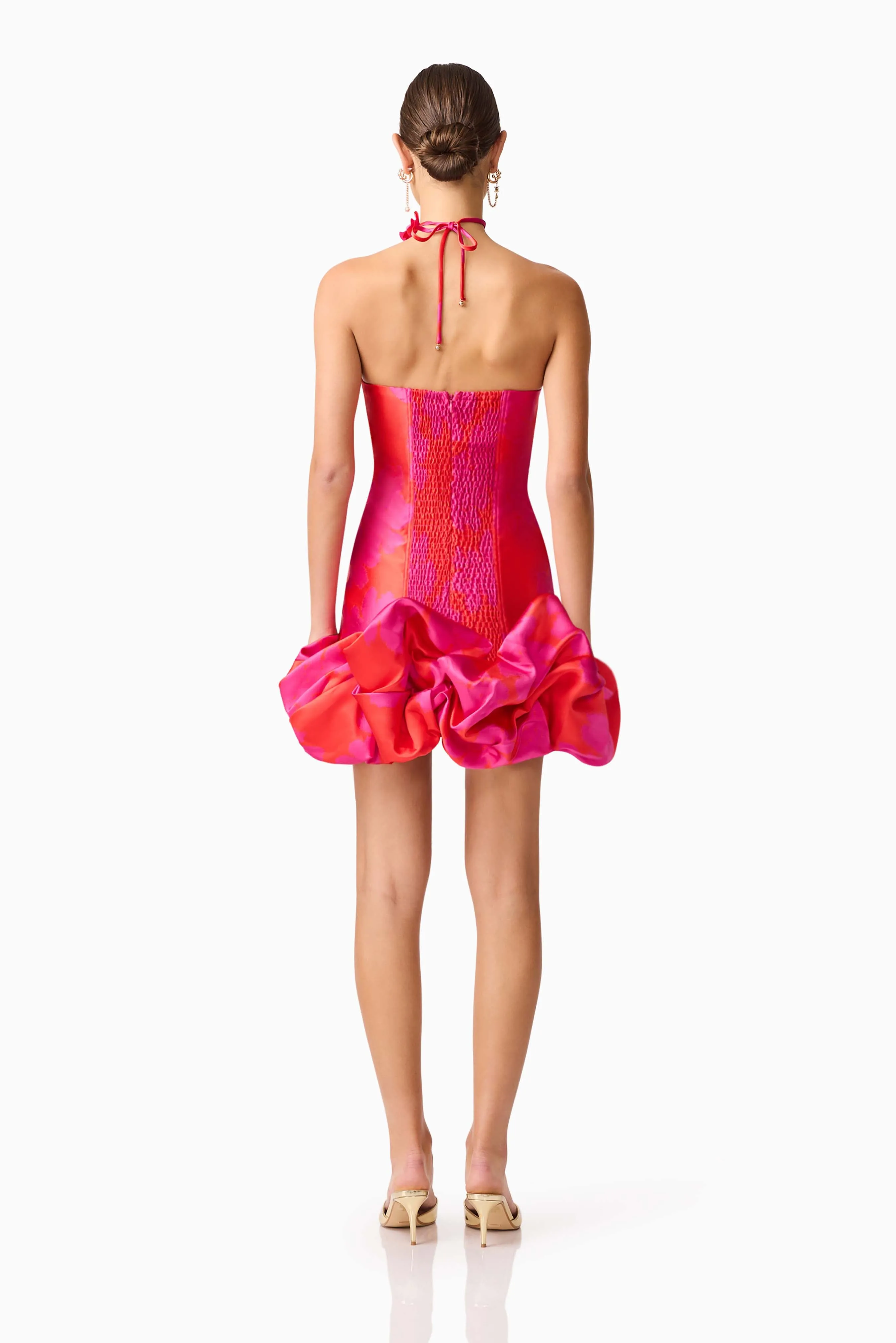 Eloise Strapless Mini Dress in Pink & Red sold by Elliatt product image thumbnail 5