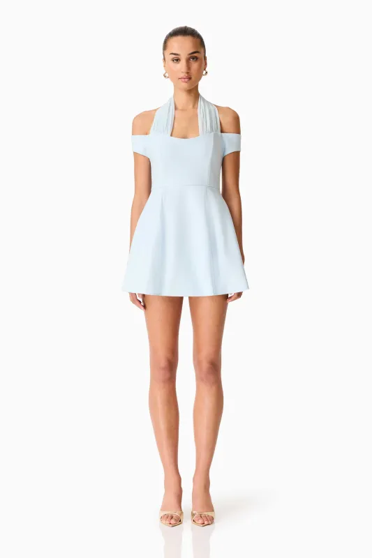 Ruby Halter Mini Dress in Blue sold by Elliatt