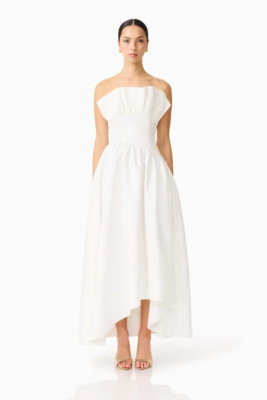 Laurel Sleeveless Maxi Dress In White sold by Elliatt
