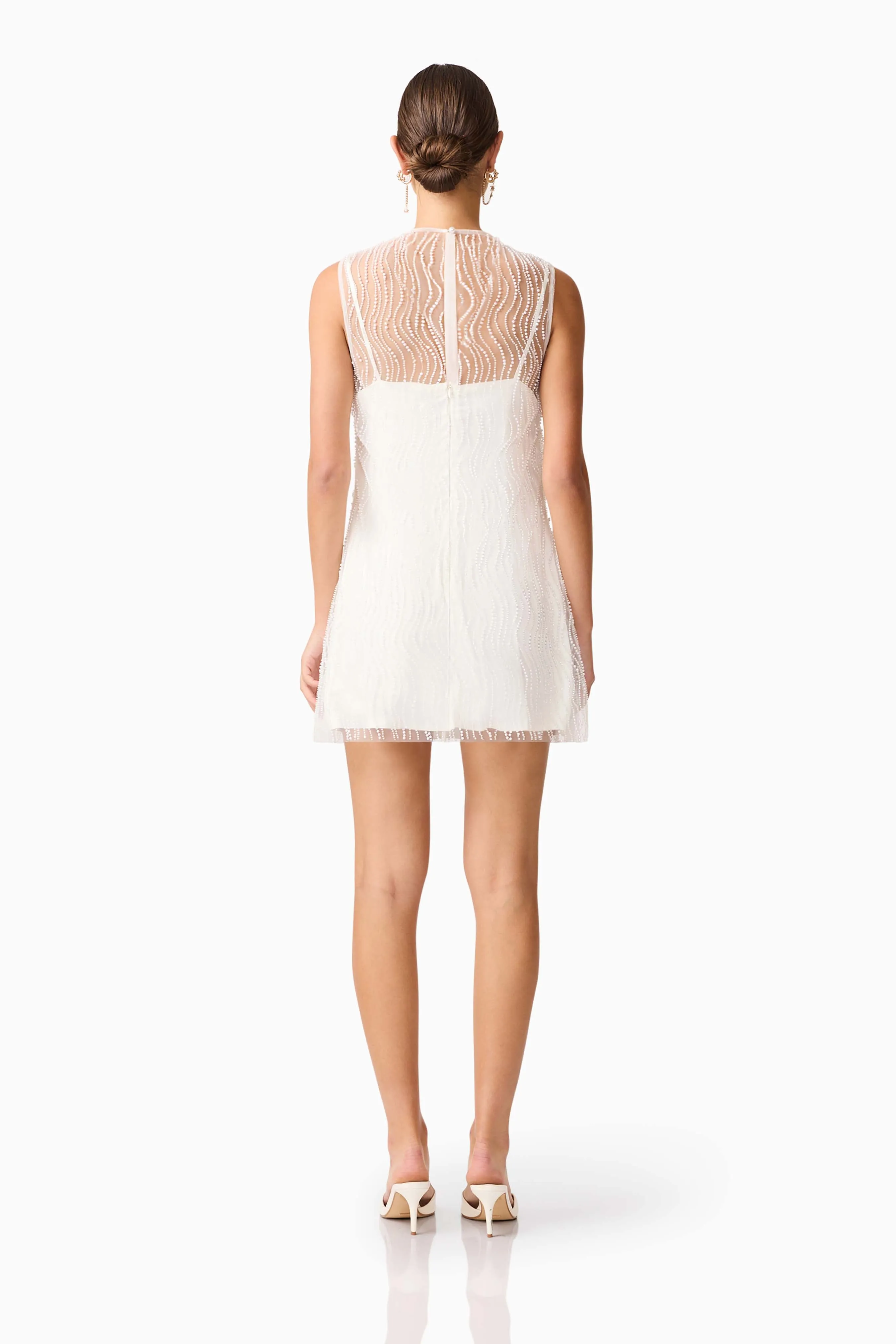 Margot Party Shift Mini Dress in White sold by Elliatt product image thumbnail 5