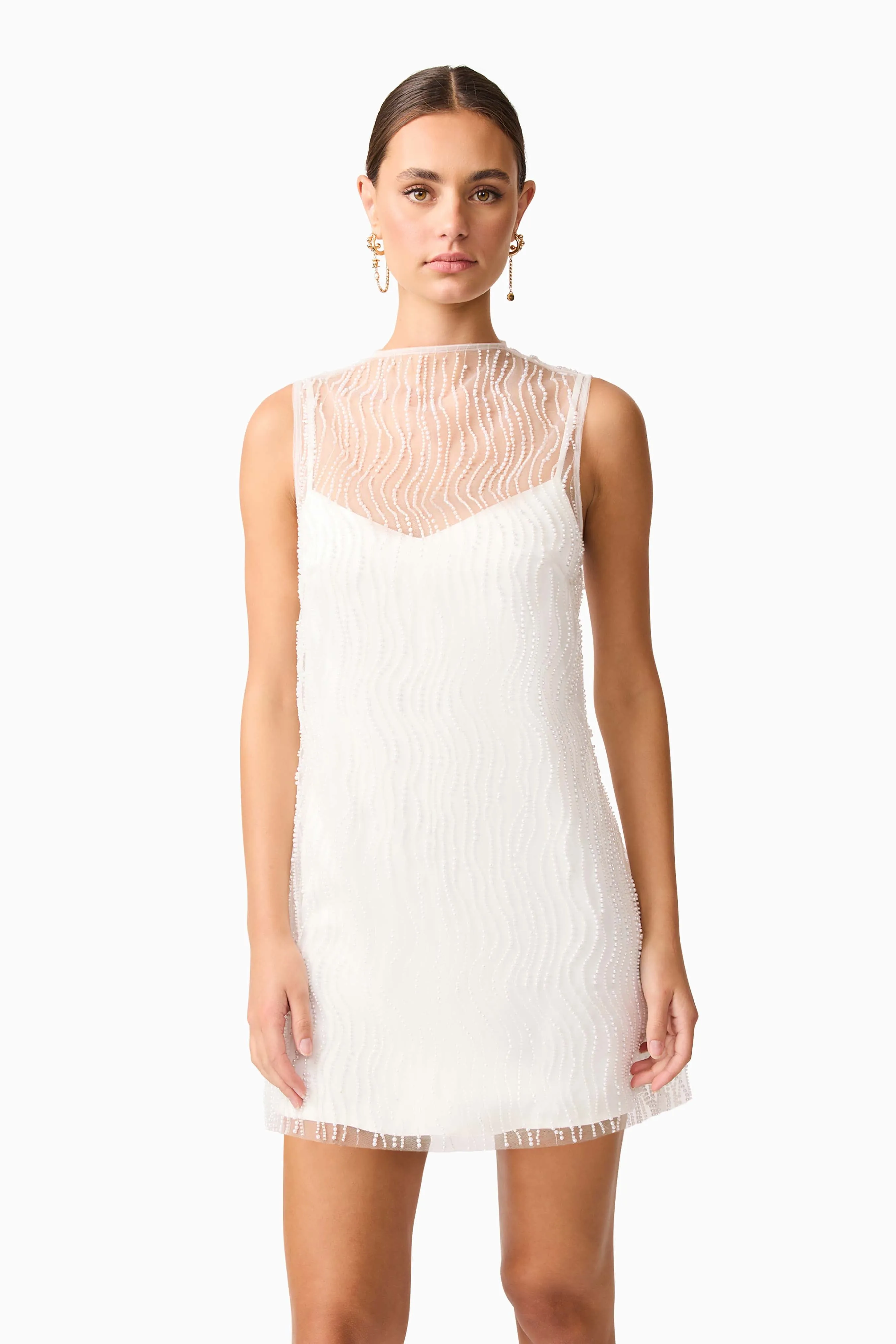 Margot Party Shift Mini Dress in White sold by Elliatt product image thumbnail 2