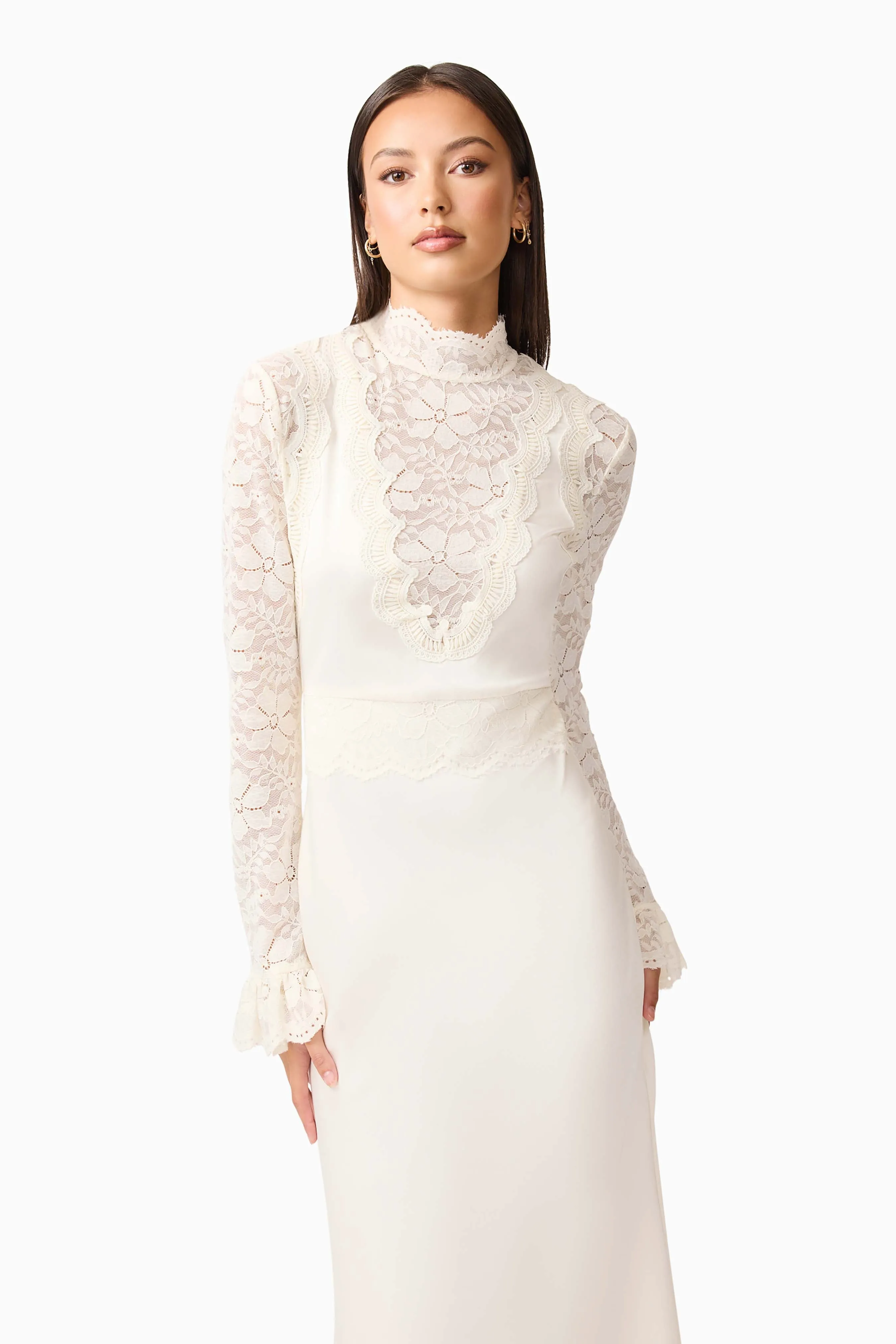 Margot Long Sleeve Gown in White sold by Elliatt product image thumbnail 2