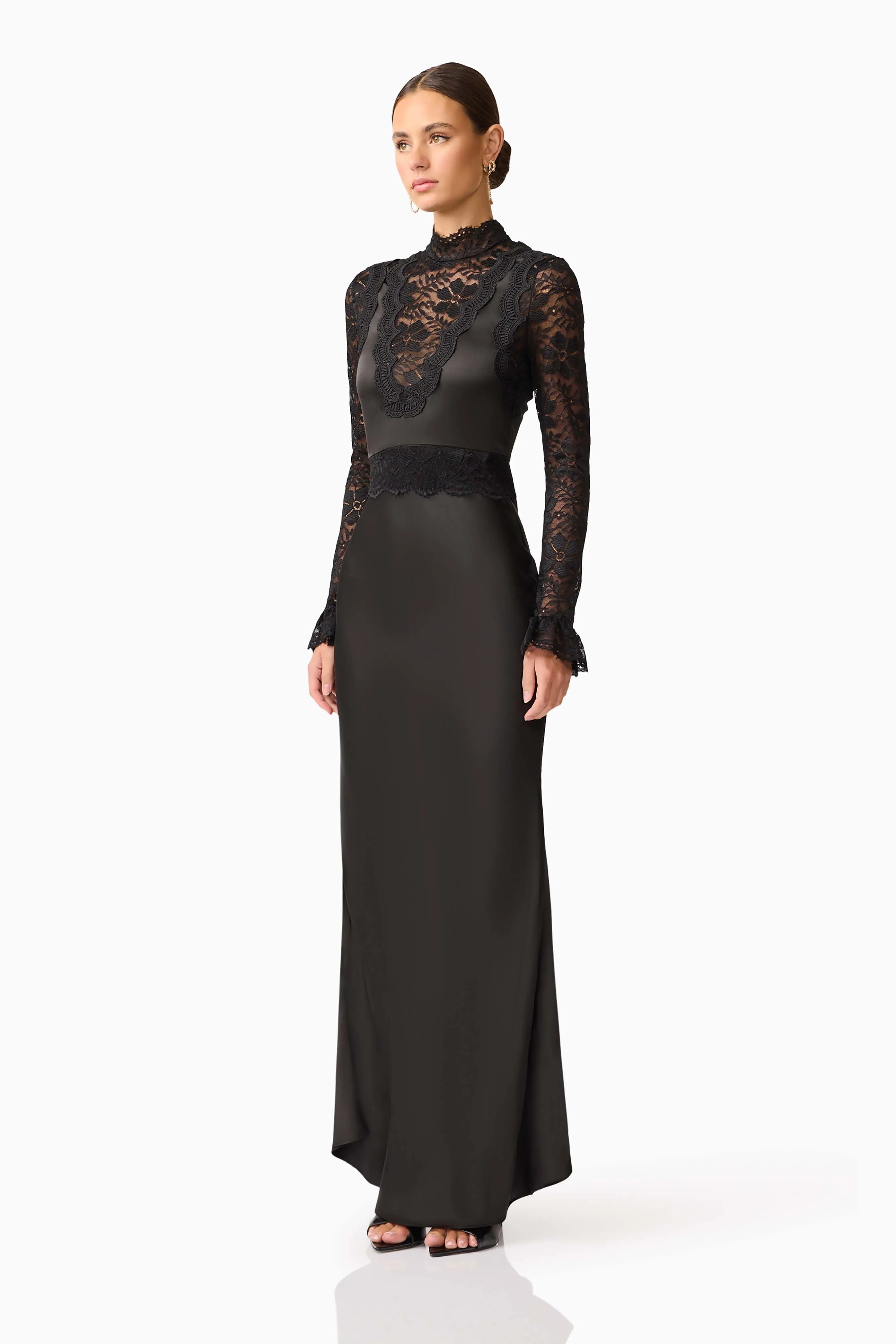Margot Long Sleeve Gown in Black sold by Elliatt product image thumbnail 3