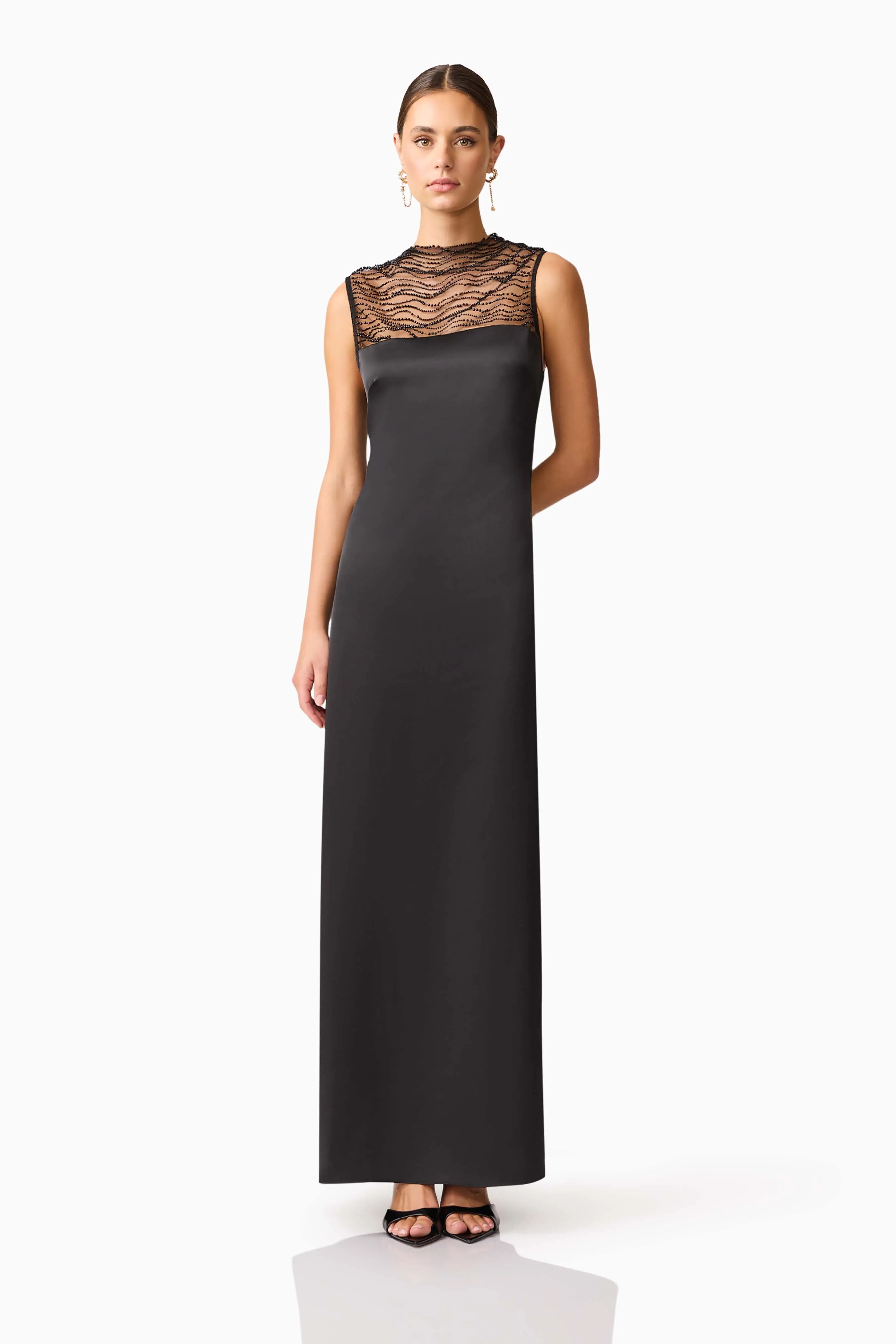 Margot Satin Gown in black sold by Elliatt product image thumbnail 4