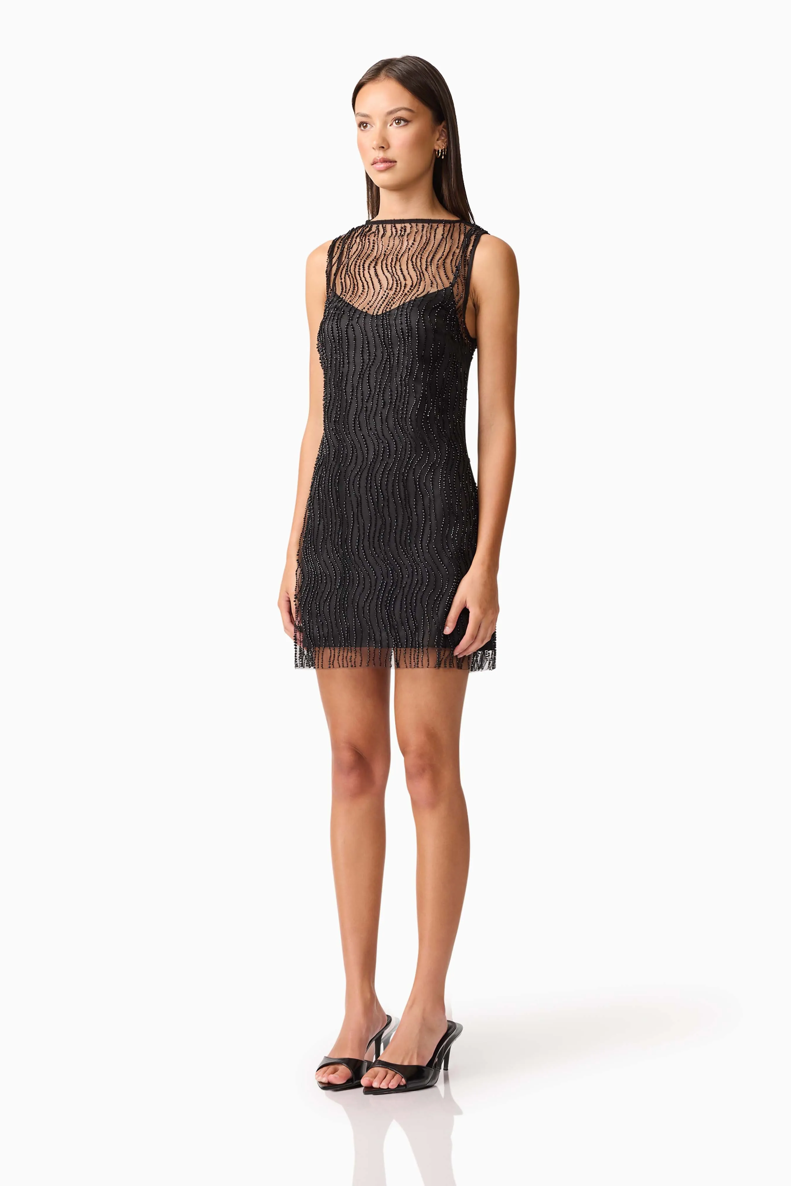 Margot Party Shift Mini Dress in Black sold by Elliatt product image thumbnail 3