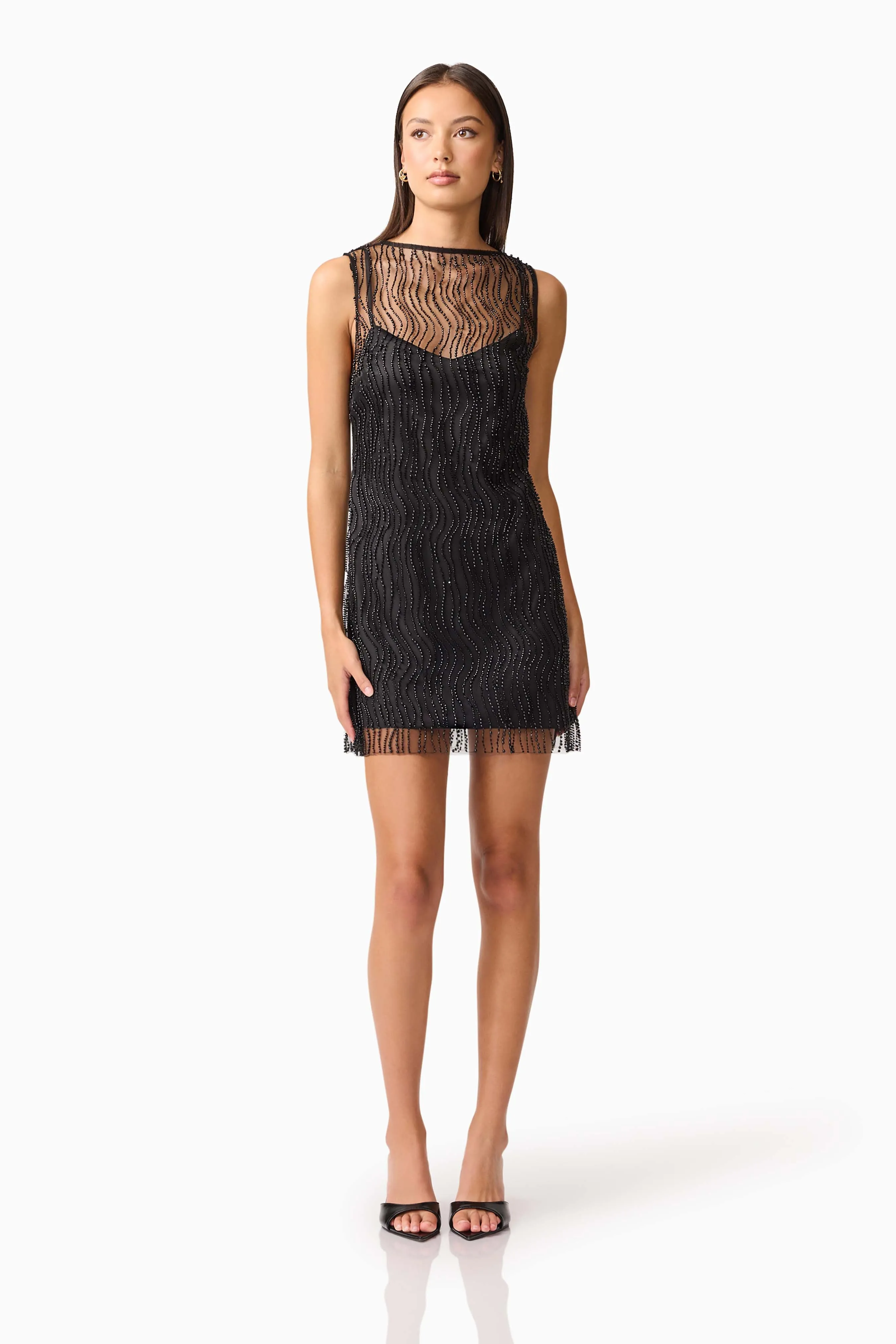 Margot Party Shift Mini Dress in Black sold by Elliatt product image thumbnail 4
