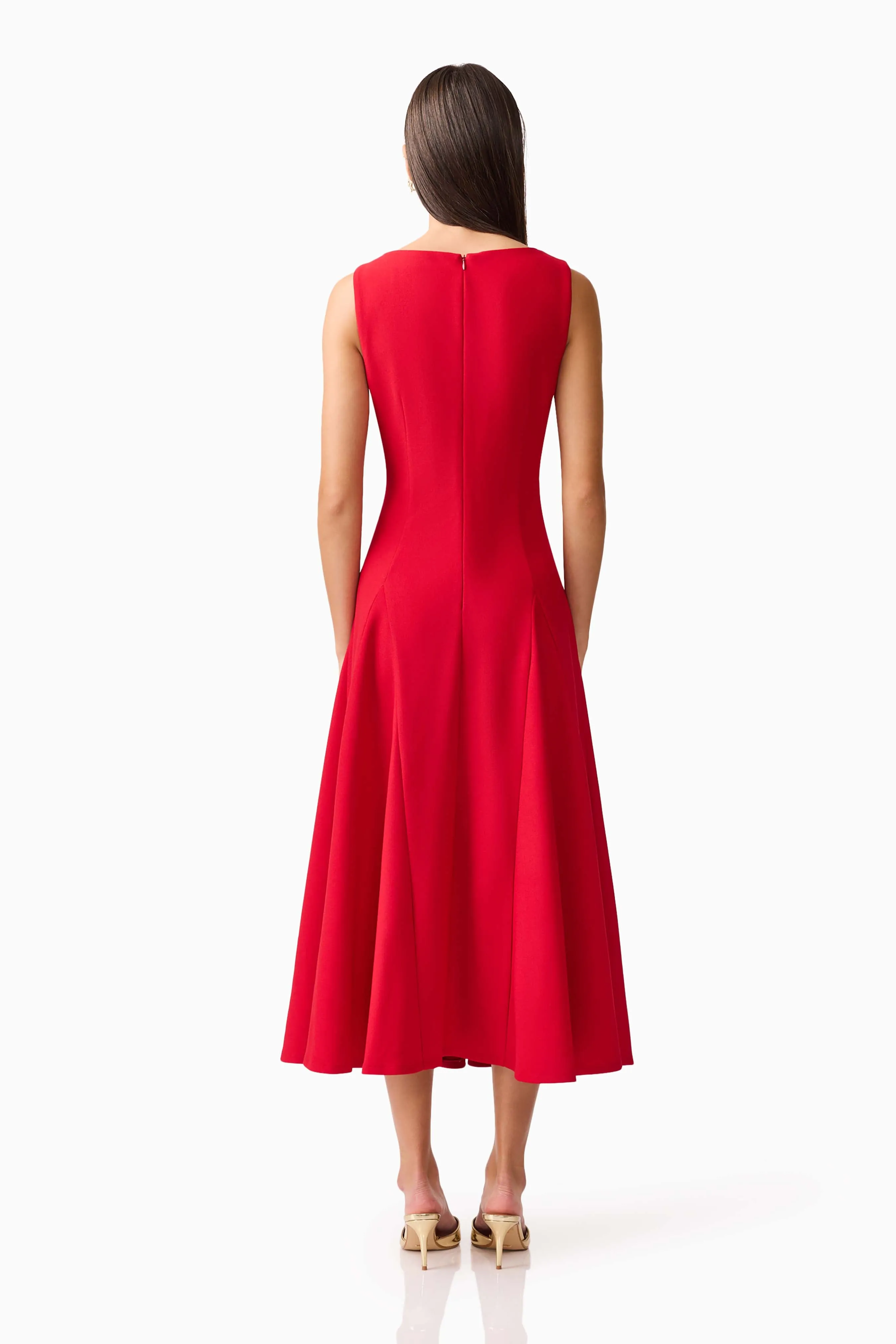 Lila A-Line Midi Dress in Red sold by Elliatt product image thumbnail 5