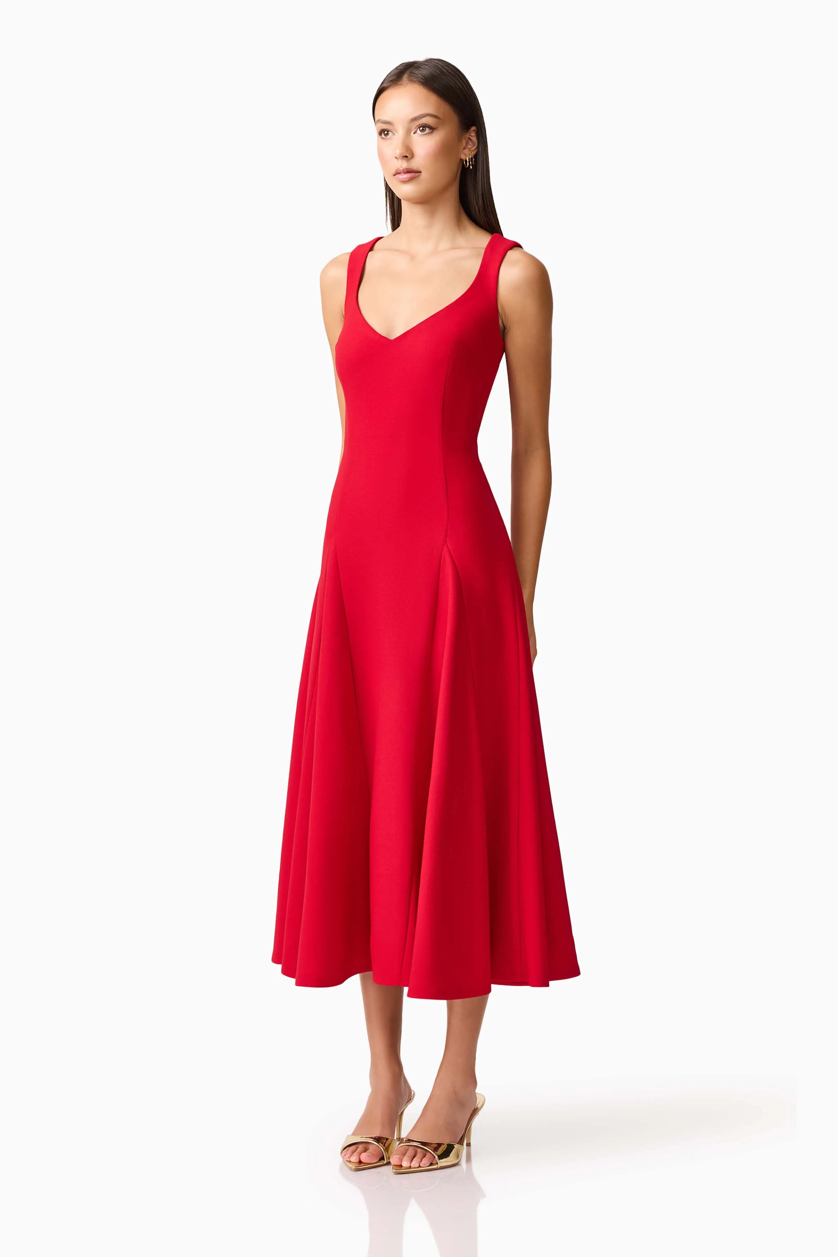 Lila A-Line Midi Dress in Red sold by Elliatt product image thumbnail 3