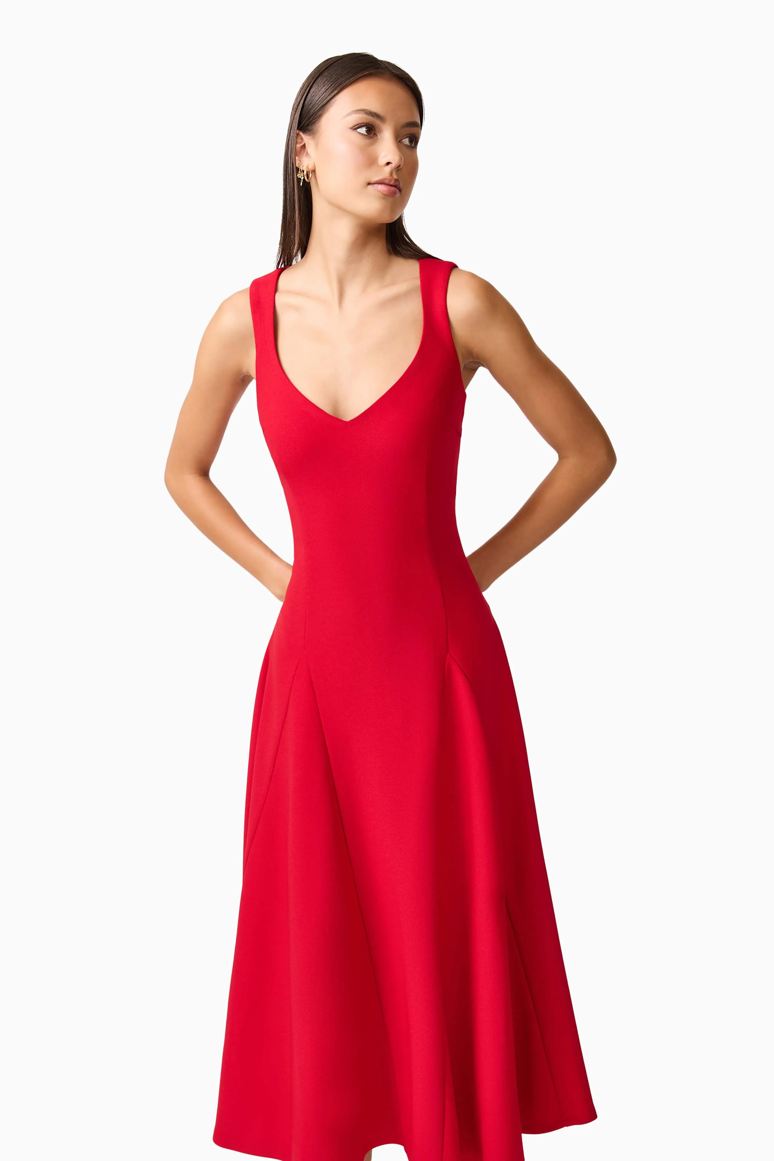 Lila A-Line Midi Dress in Red sold by Elliatt product image thumbnail 2