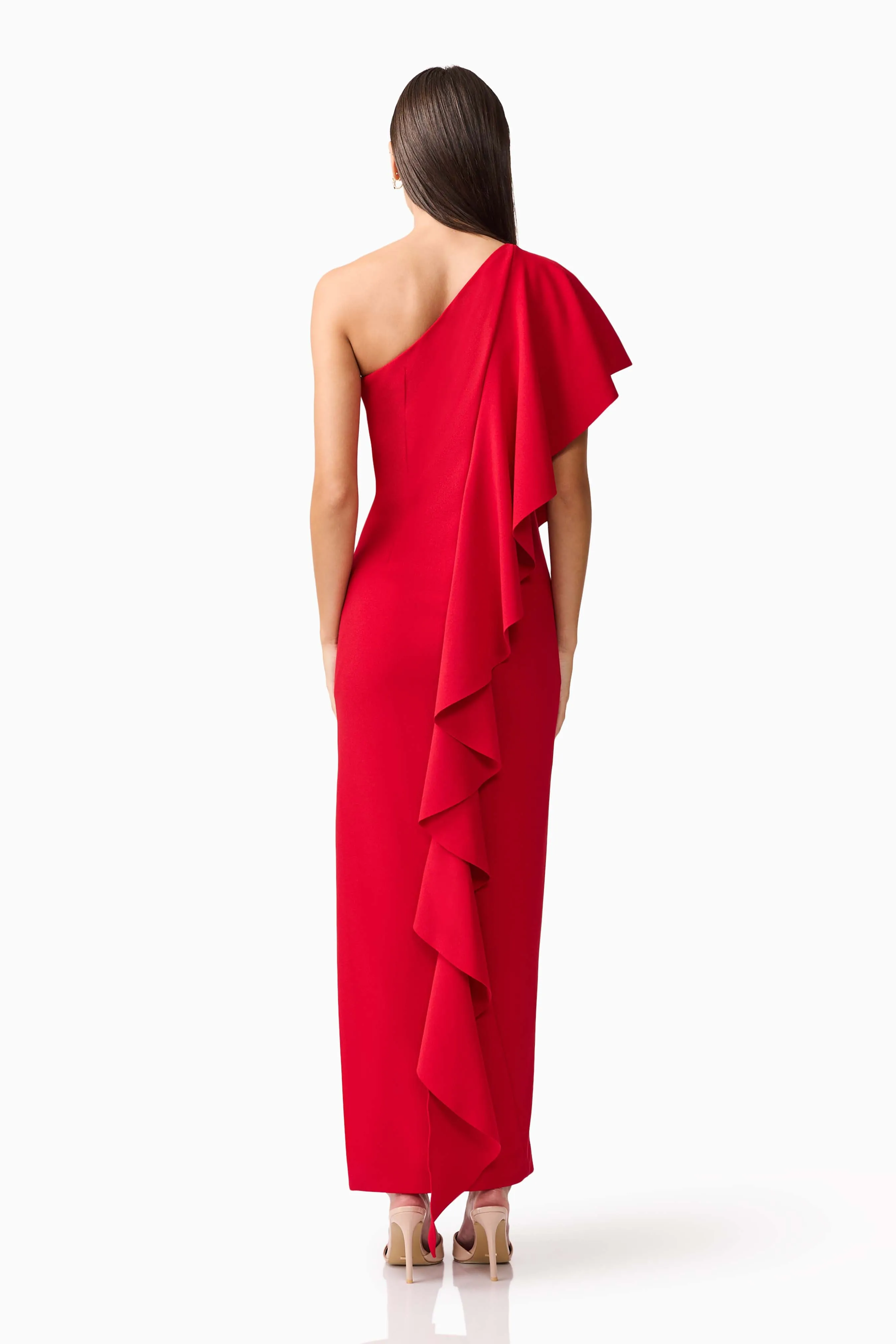 Lila Asymmetrical Gown in Red sold by Elliatt product image thumbnail 5