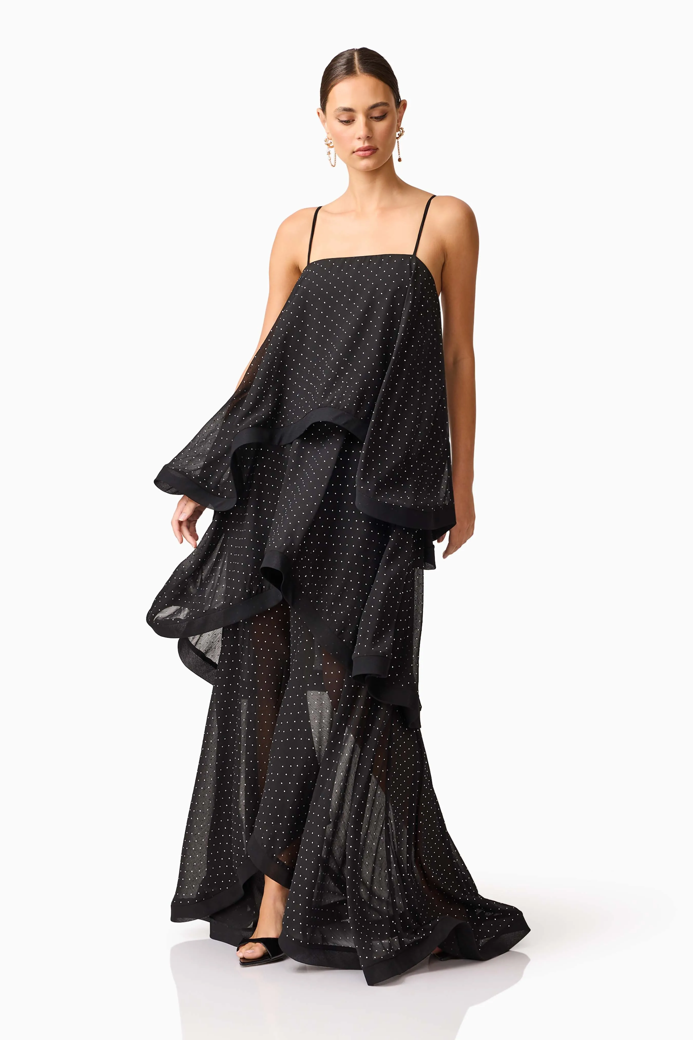 Moss Tiered Gown in Black sold by Elliatt product image thumbnail 3