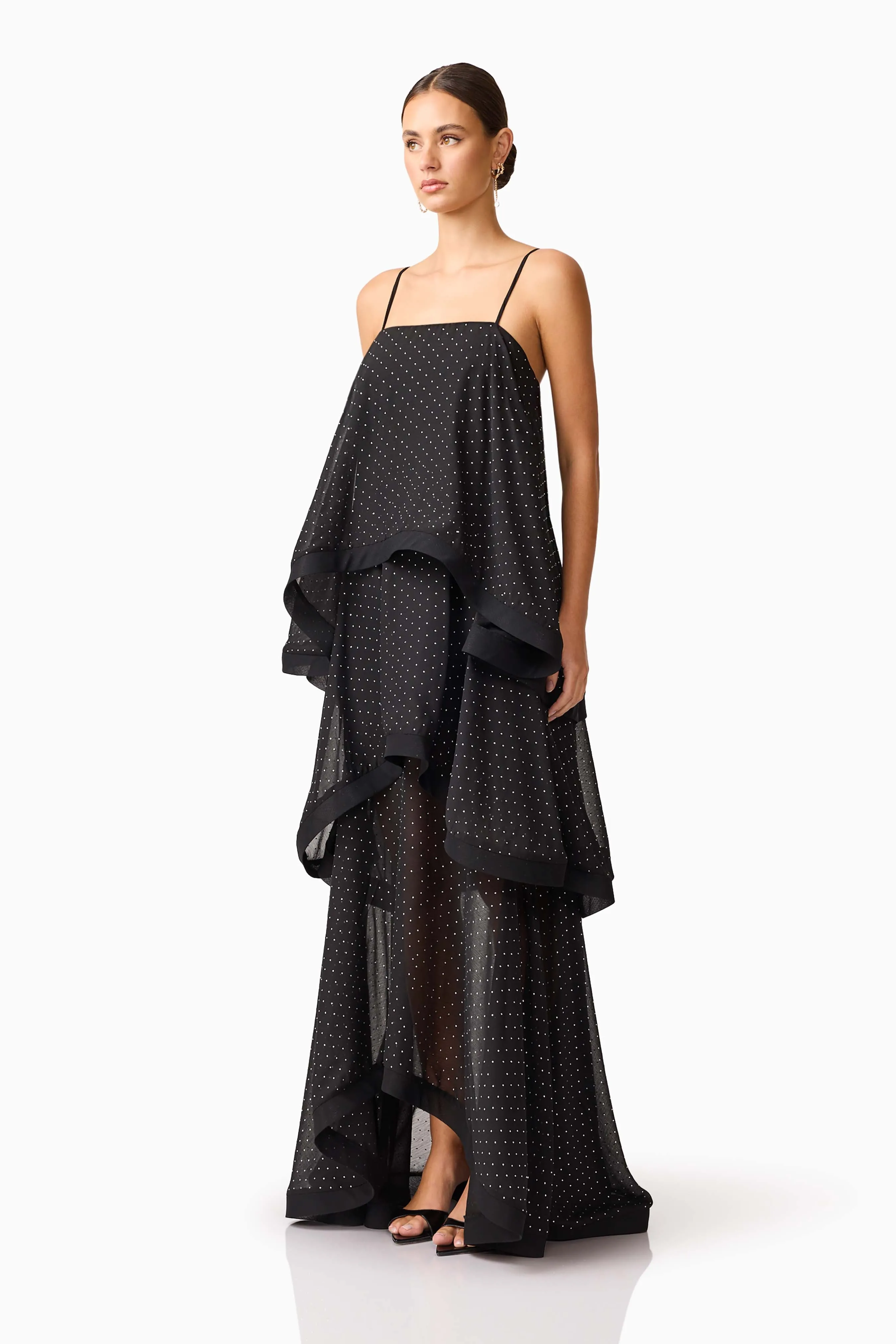 Moss Tiered Gown in Black sold by Elliatt product image thumbnail 2