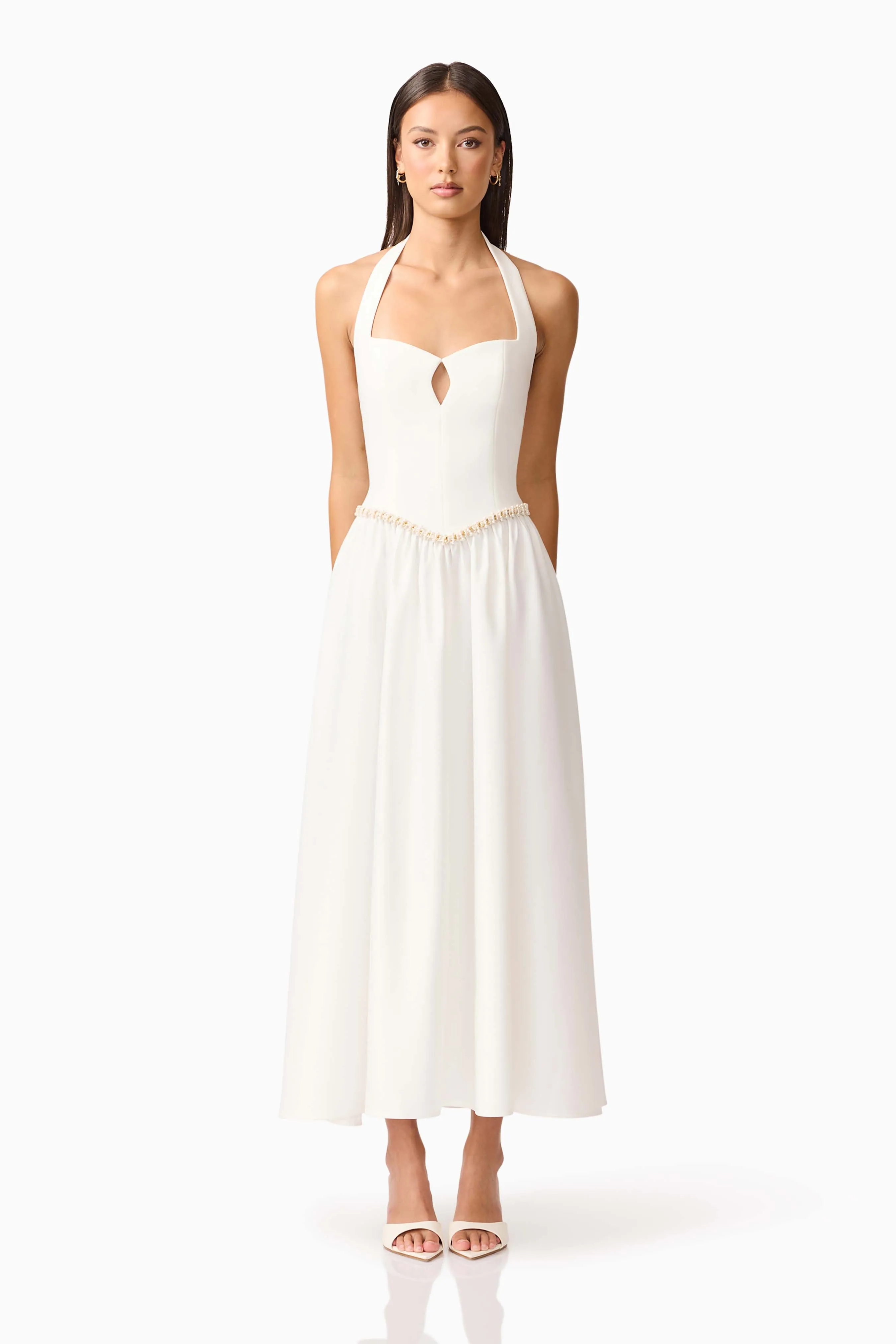 Hester Halter Gown in White sold by Elliatt