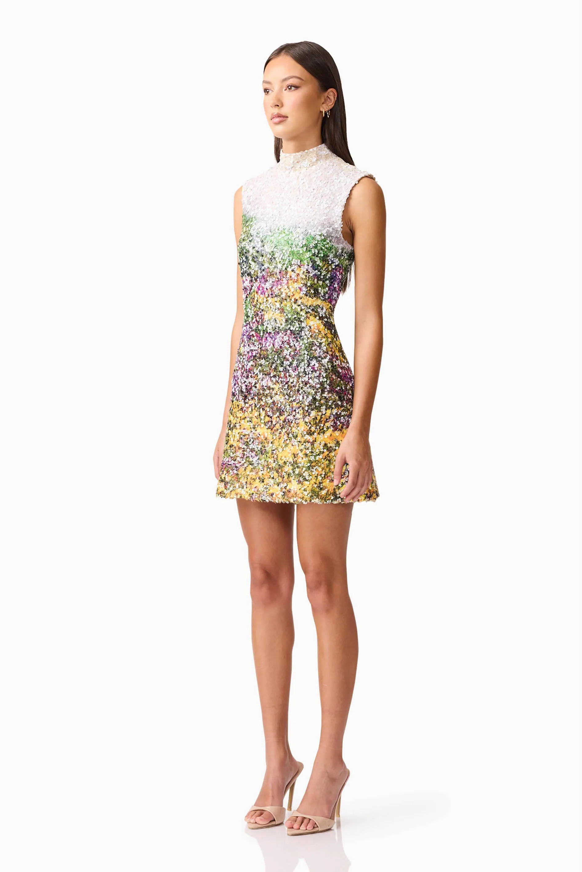 Arden Shift Mini Dress in Multi Ombre sold by Elliatt product image thumbnail 4