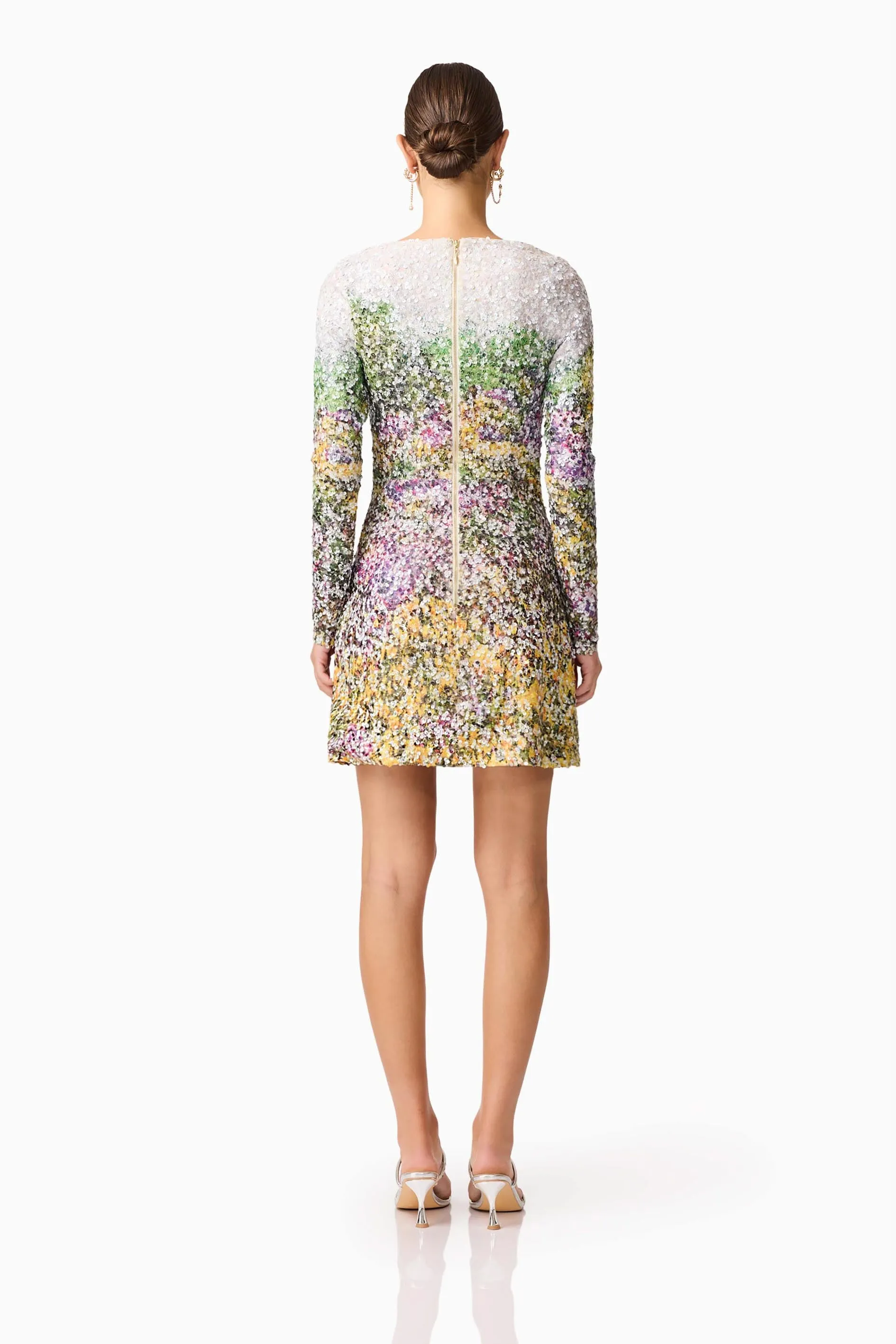 Arden Long Sleeve Mini Dress in Multi Ombre sold by Elliatt product image thumbnail 5