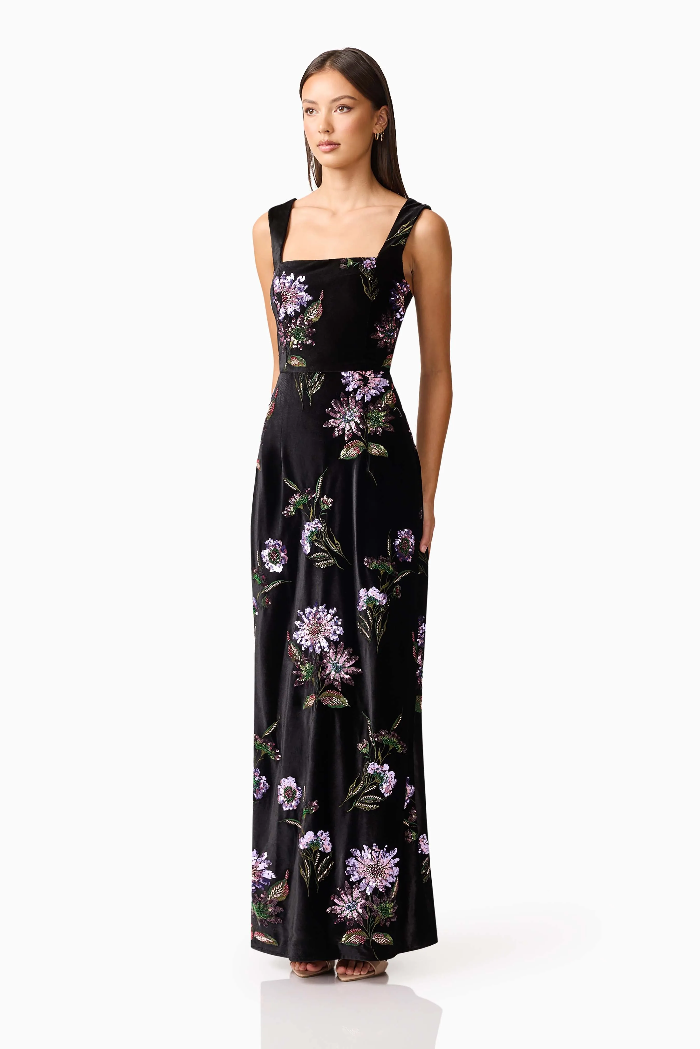 Clio Sequin Gown in Black sold by Elliatt product image thumbnail 3