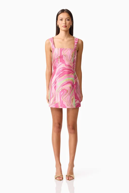 Mirella Fitted Mini Dress in Pink sold by Elliatt