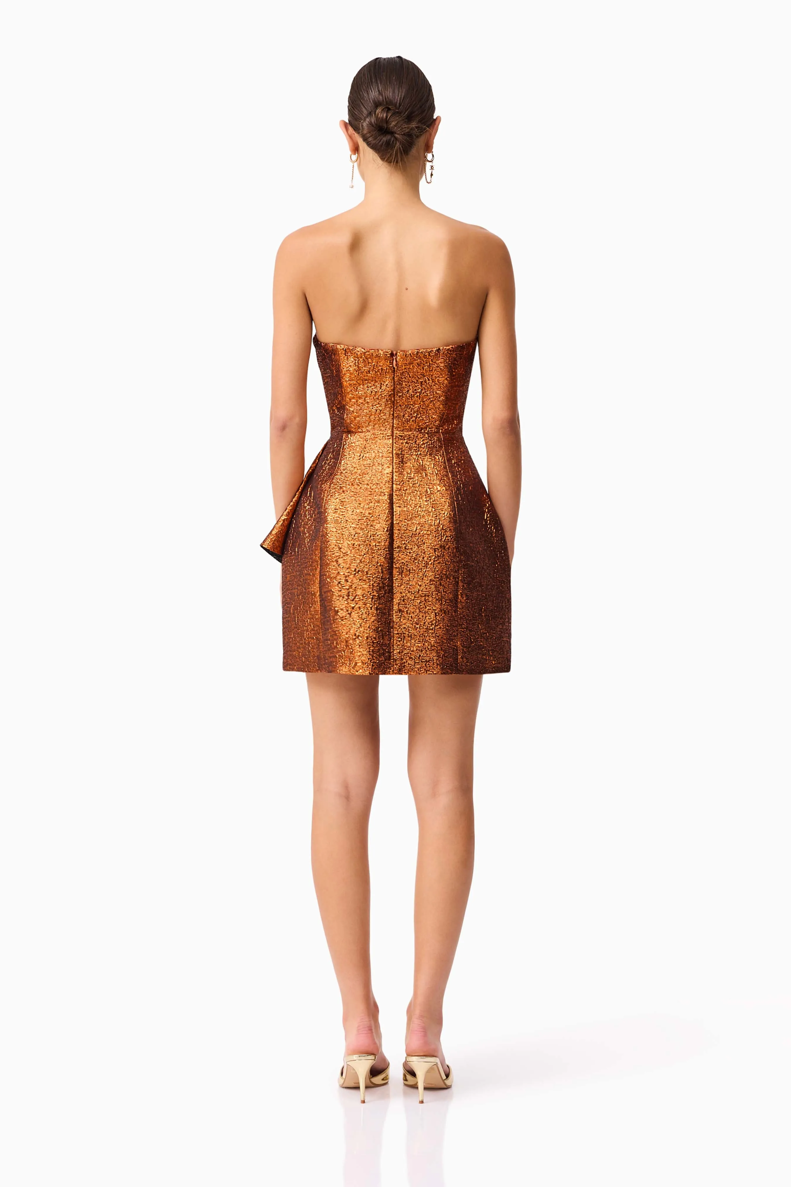 Sapphira Strapless Mini Dress in Orange sold by Elliatt product image thumbnail 5