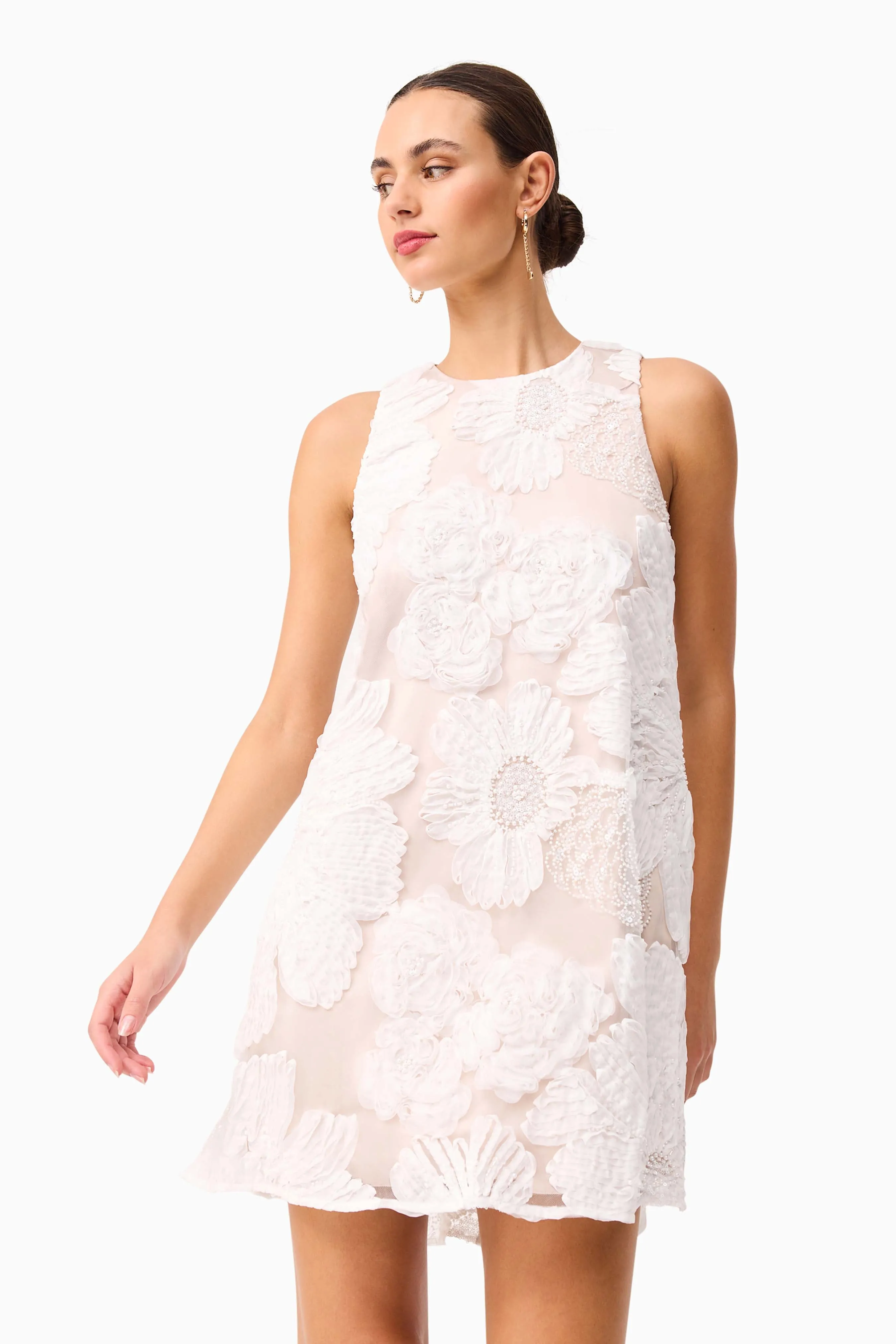 Roxana Shift Mini Dress in White sold by Elliatt product image thumbnail 2