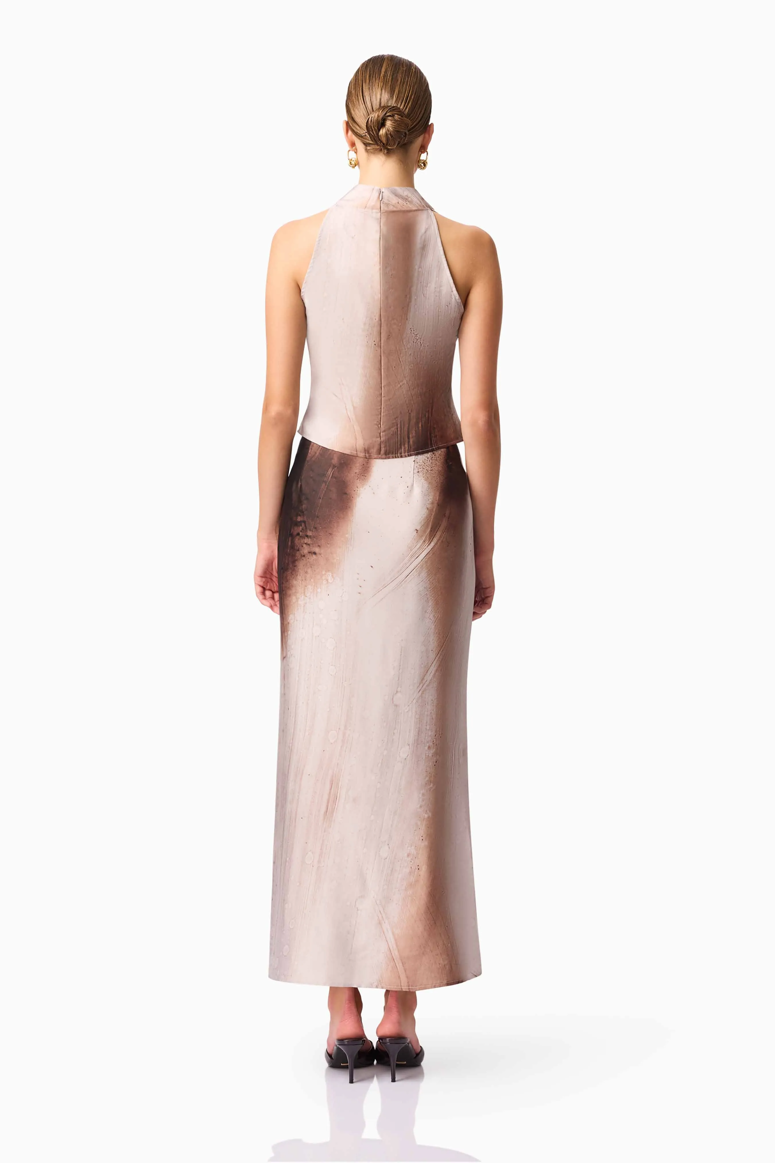 CURAAE Orielle Top & Skirt Set in Brown sold by Elliatt product image thumbnail 5