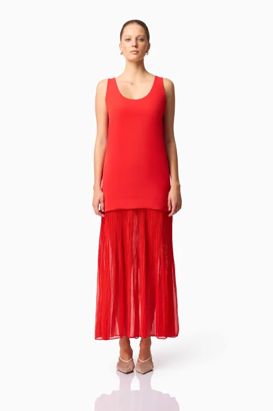 CURAAE Etoile Maxi Dress in Red sold by Elliatt