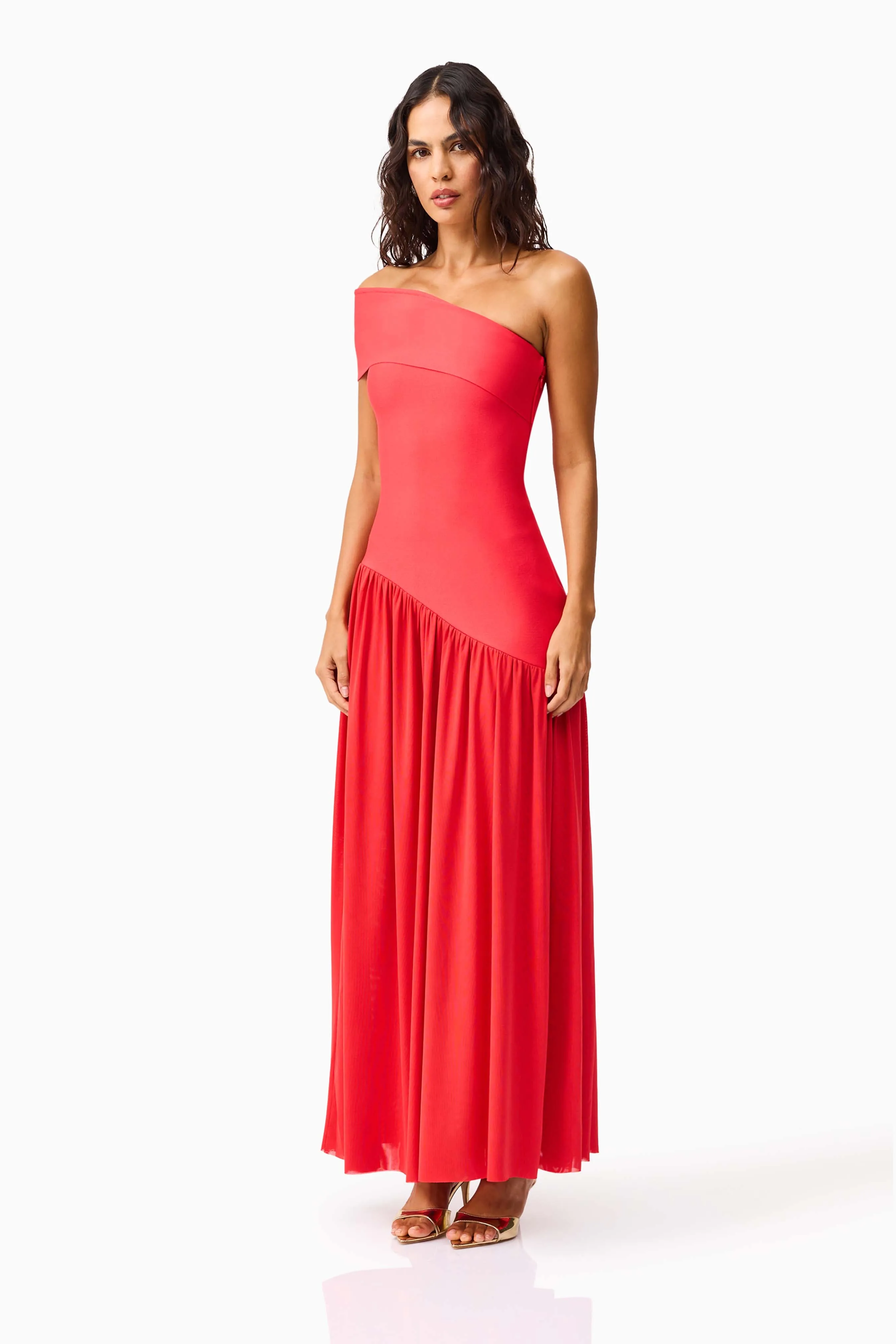 Jesselle Off The Shoulder Gown in Red sold by Elliatt product image thumbnail 3