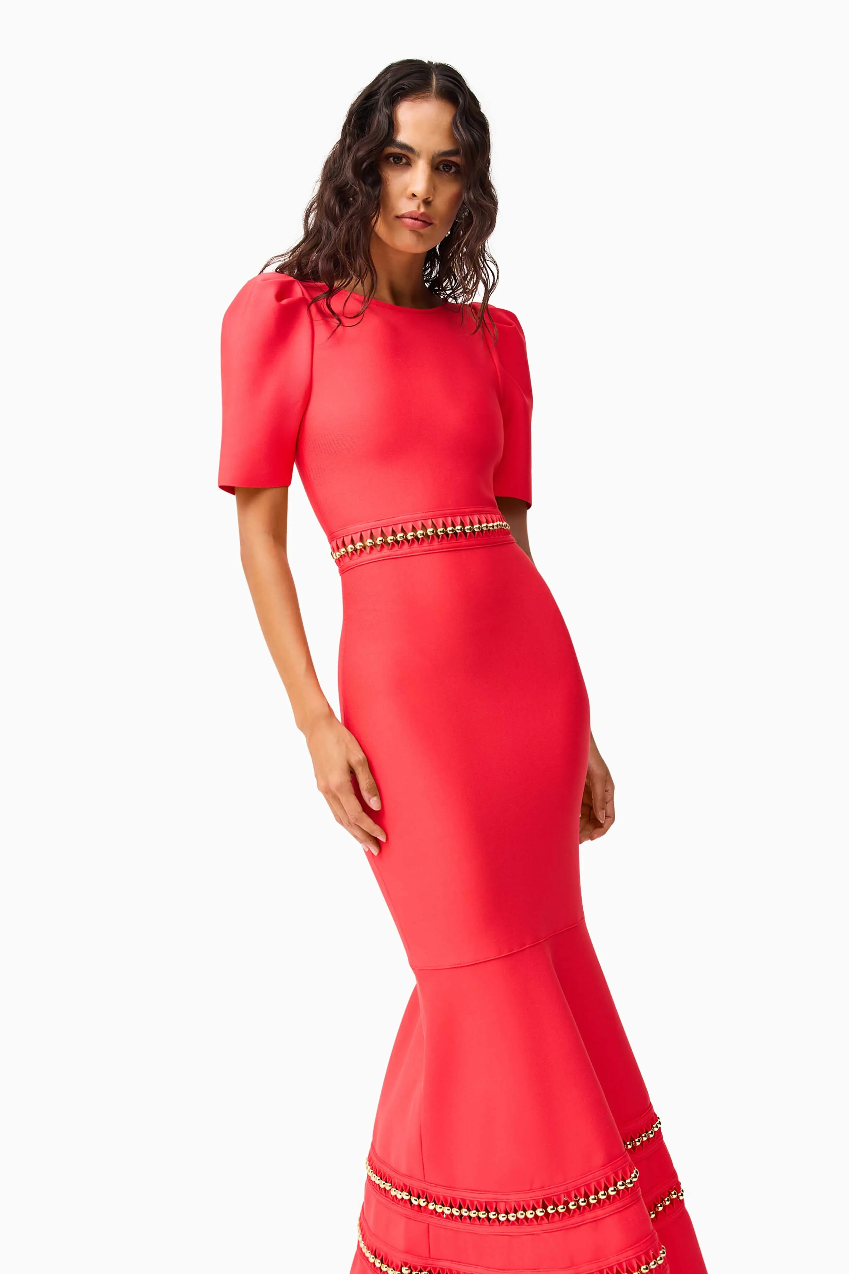 Jesselle Short Sleeve Gown in Red sold by Elliatt product image thumbnail 2