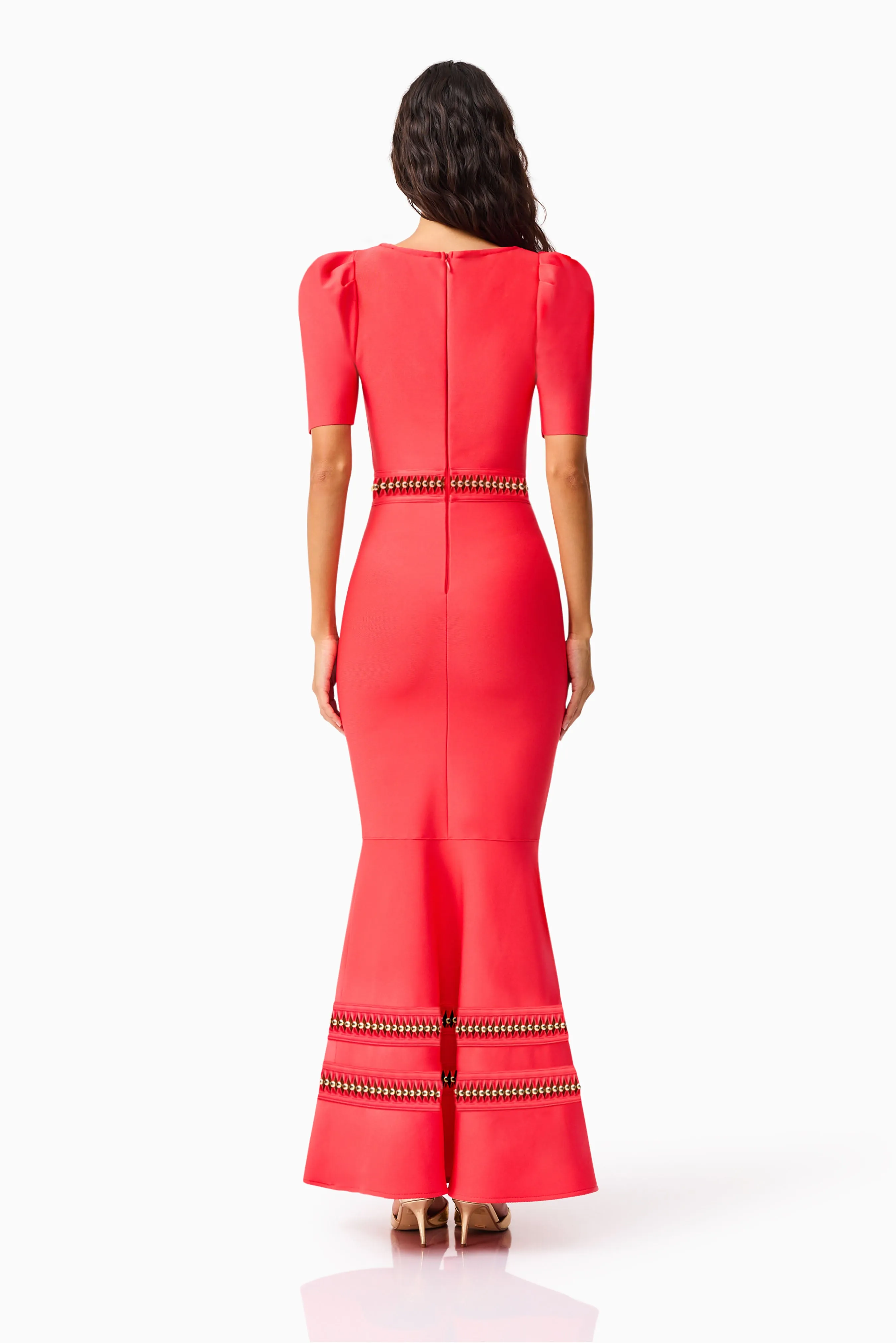 Jesselle Short Sleeve Gown in Red sold by Elliatt product image thumbnail 5