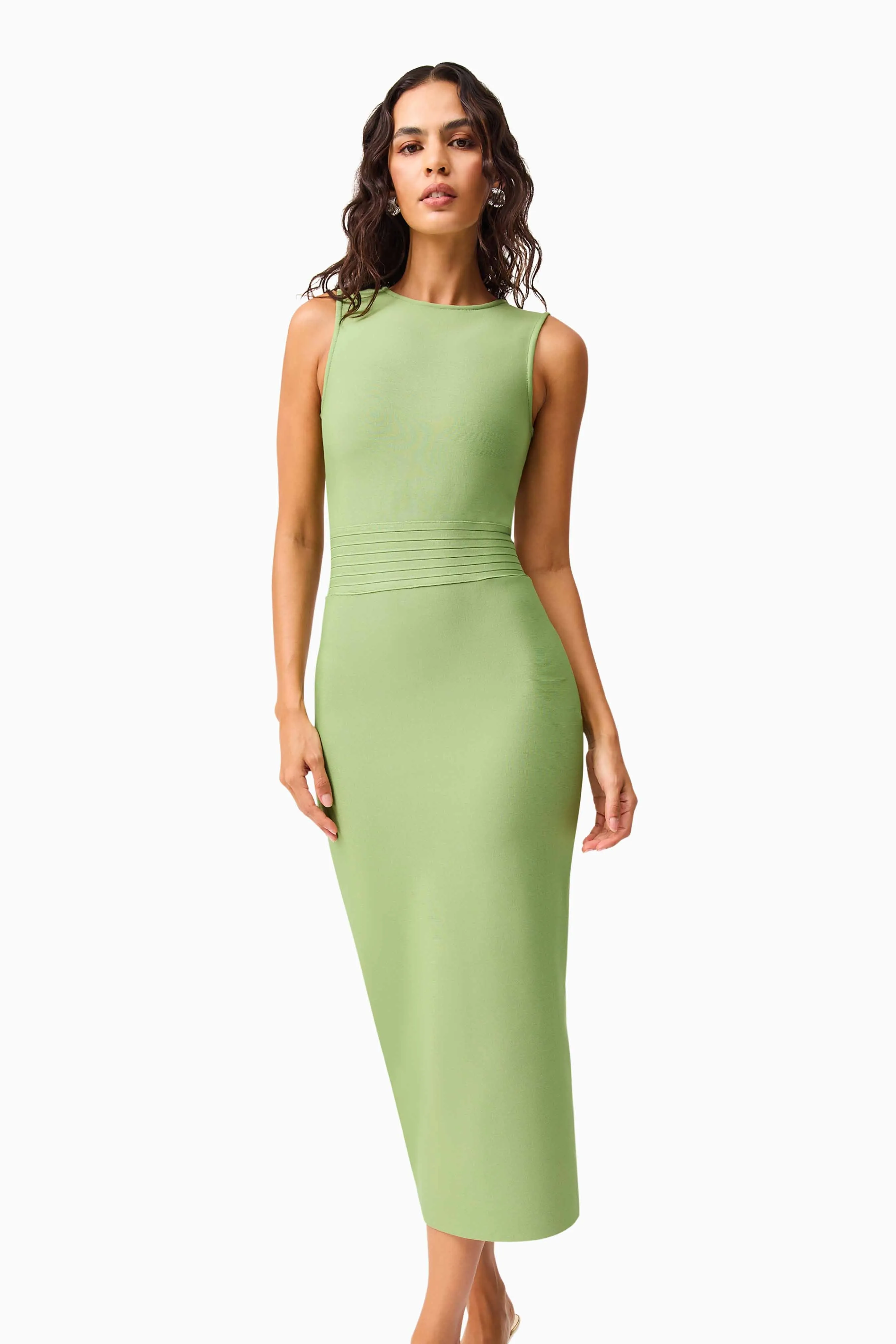 Seraphina Fitted Midi Dress in Green sold by Elliatt product image thumbnail 2