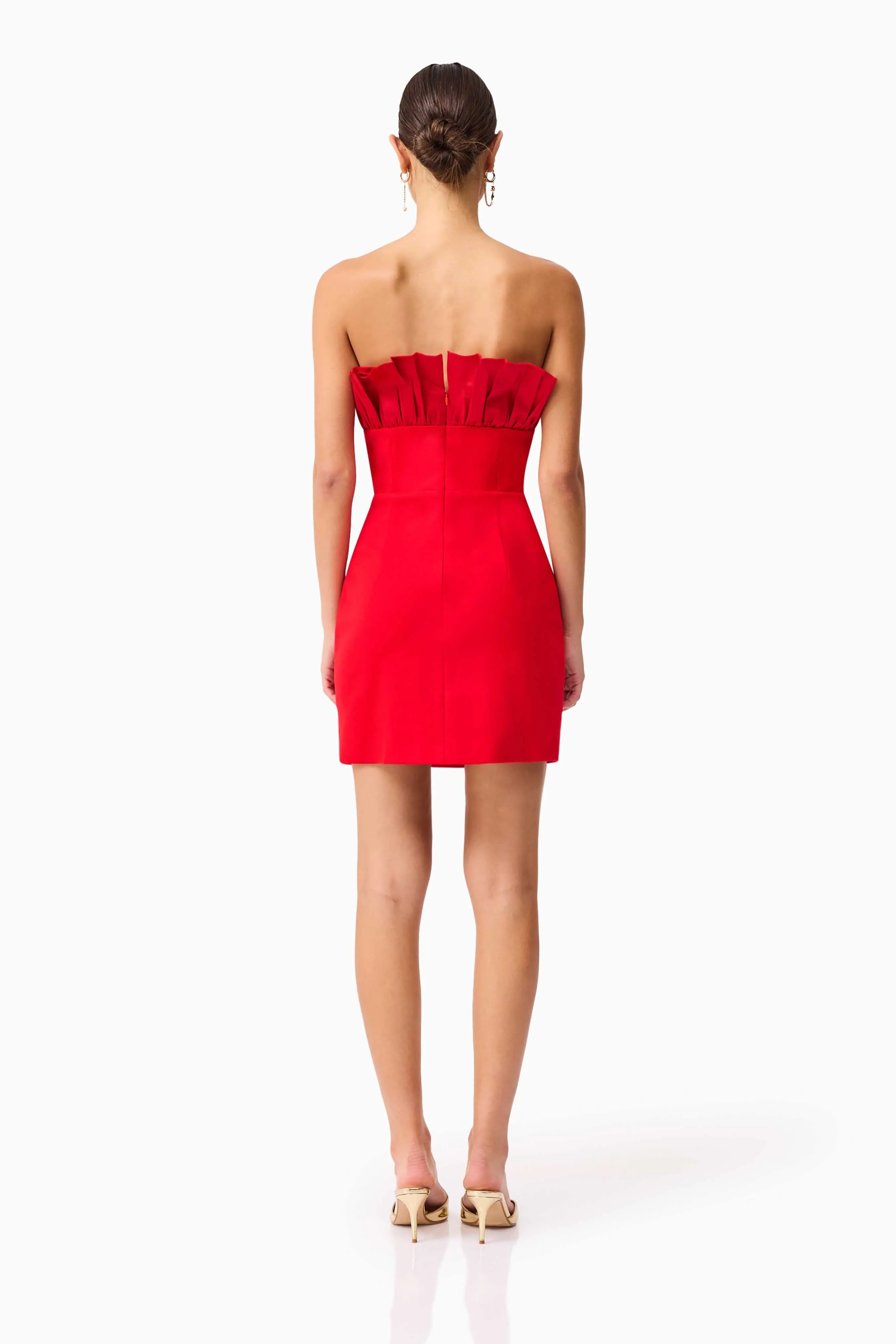 Yasmine Strapless Mini Dress in Red sold by Elliatt product image thumbnail 5
