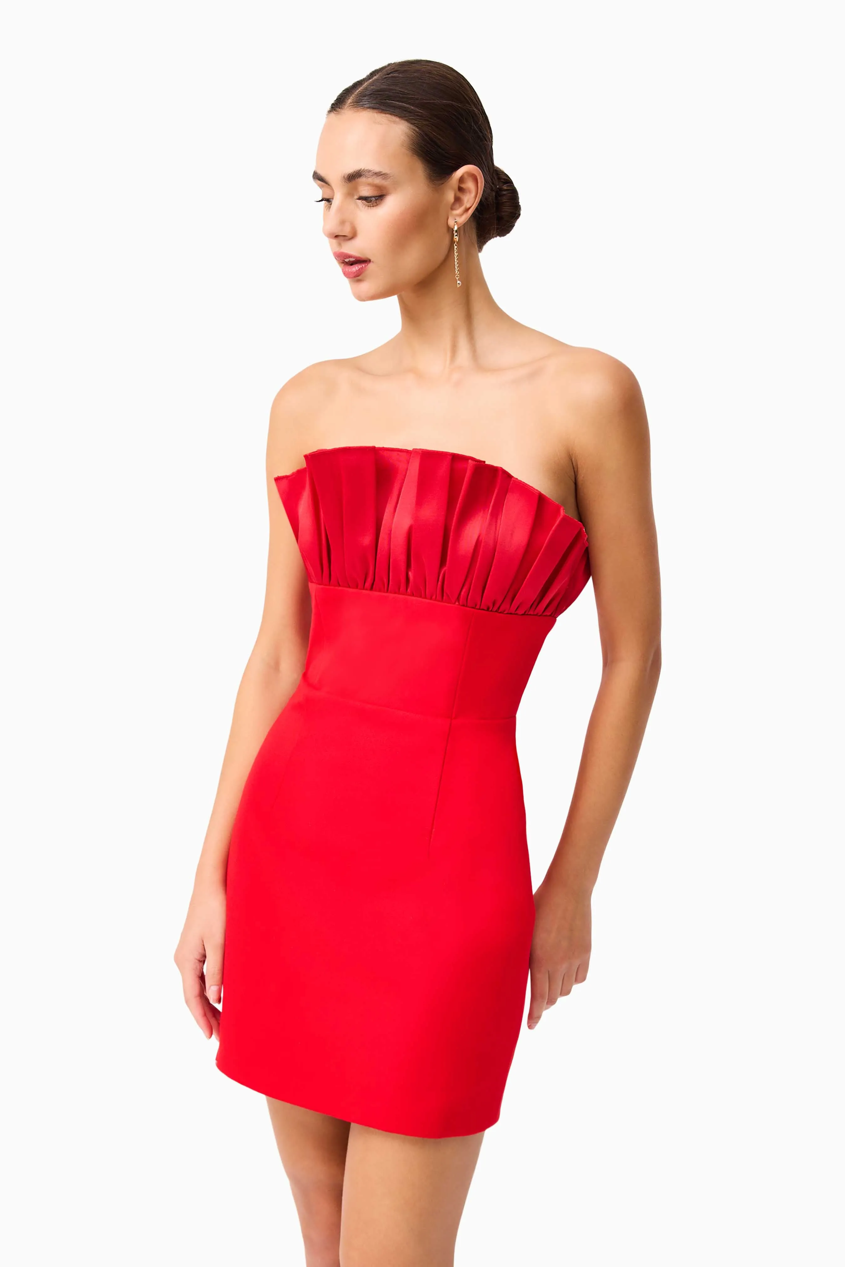 Yasmine Strapless Mini Dress in Red sold by Elliatt product image thumbnail 2