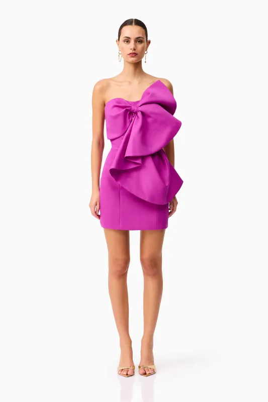 Beatrix Strapless Mini Dress in Purple sold by Elliatt