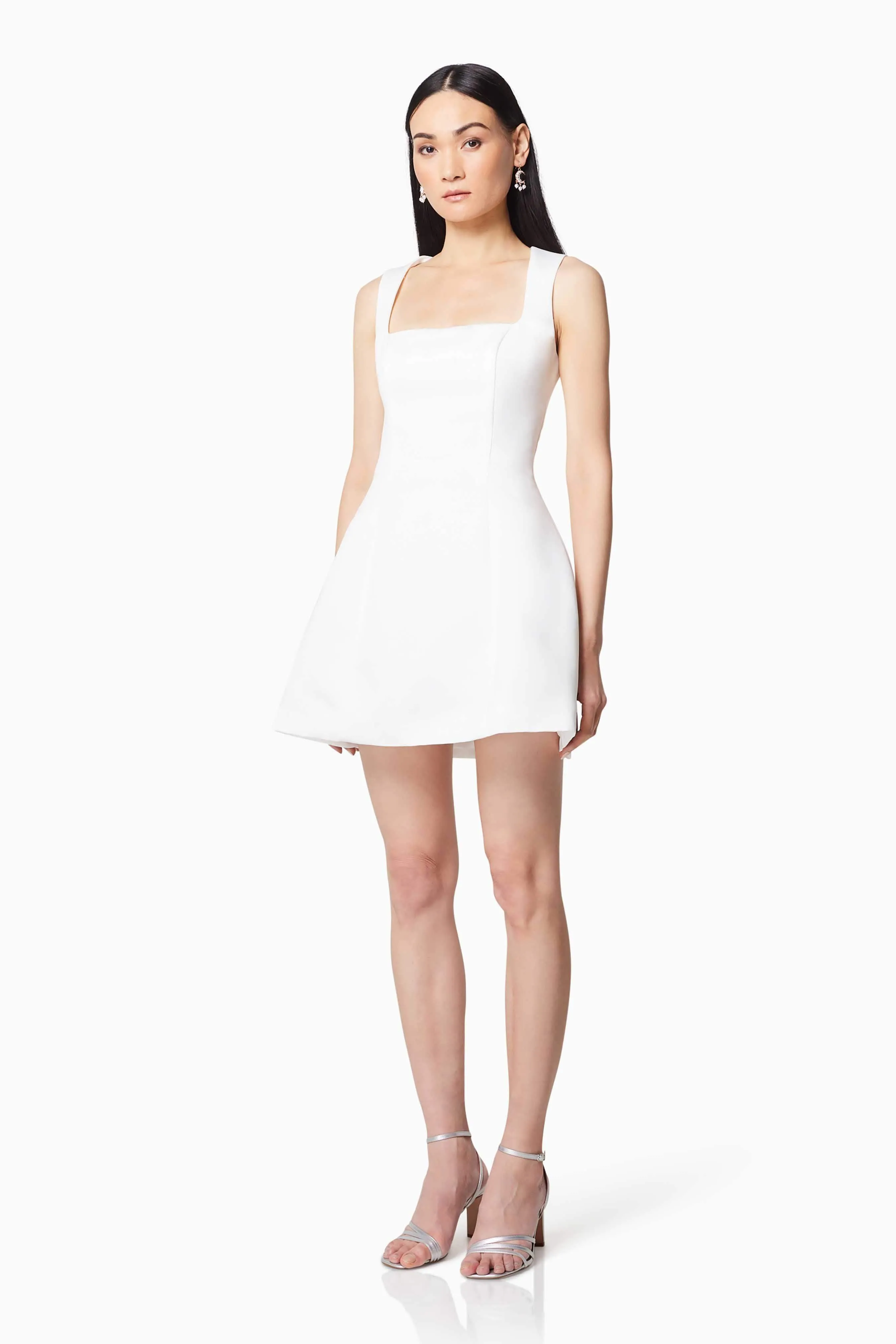 Juliet Square Neckline Mini Dress In White sold by Elliatt product image thumbnail 3