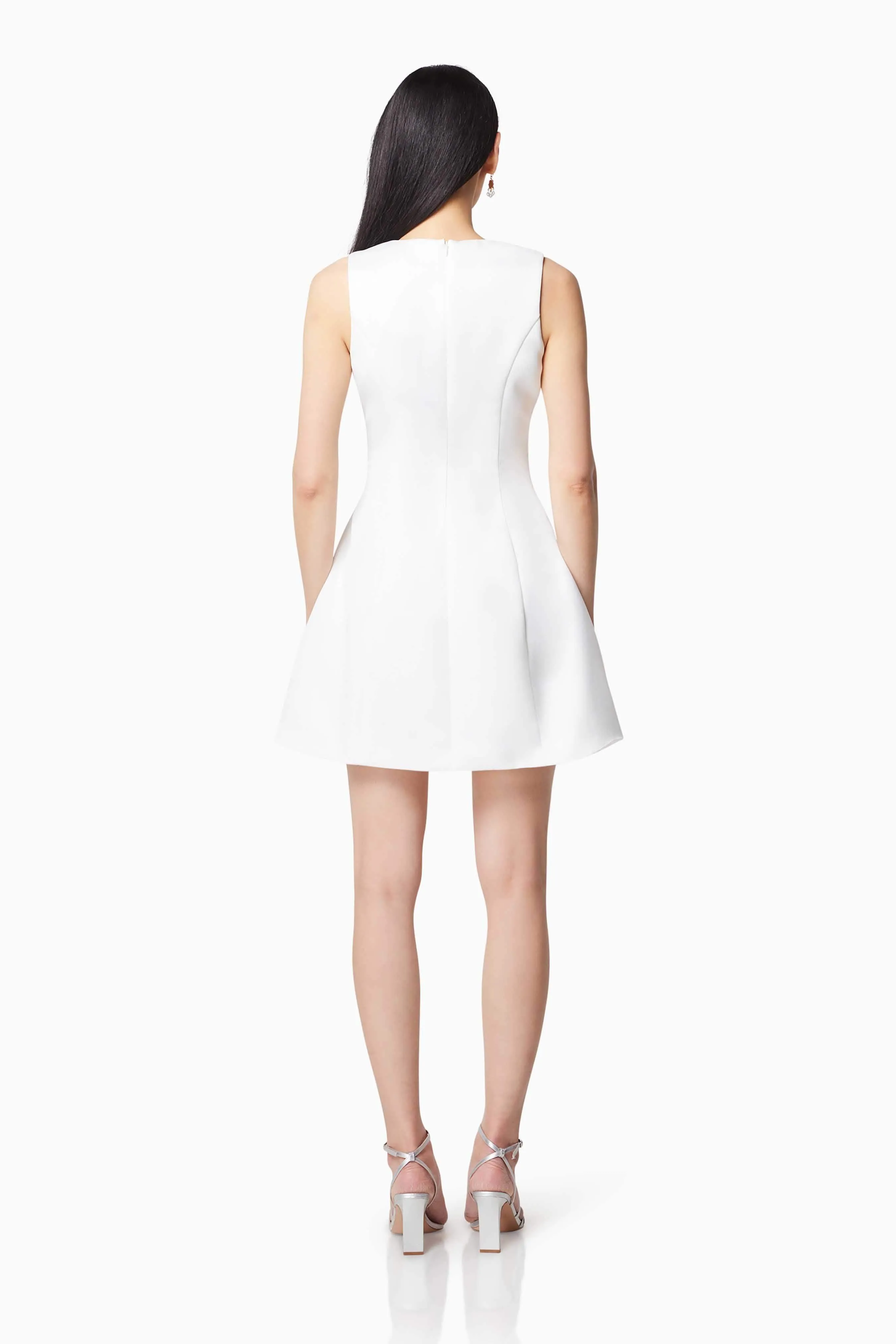 Juliet Square Neckline Mini Dress In White sold by Elliatt product image thumbnail 5