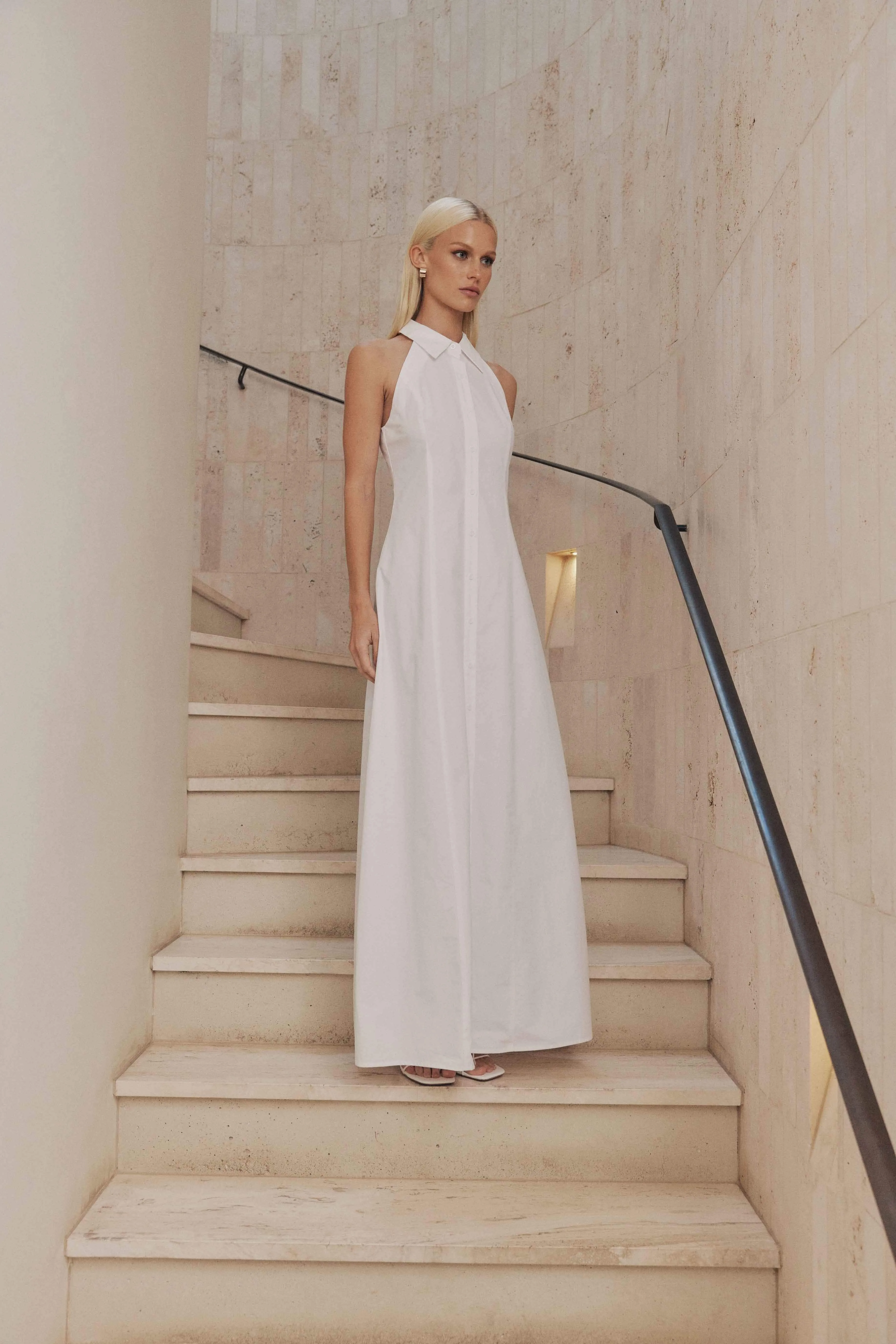 CURAAE Chelsea Sleeveless Maxi Dress in White sold by Elliatt product image thumbnail 3