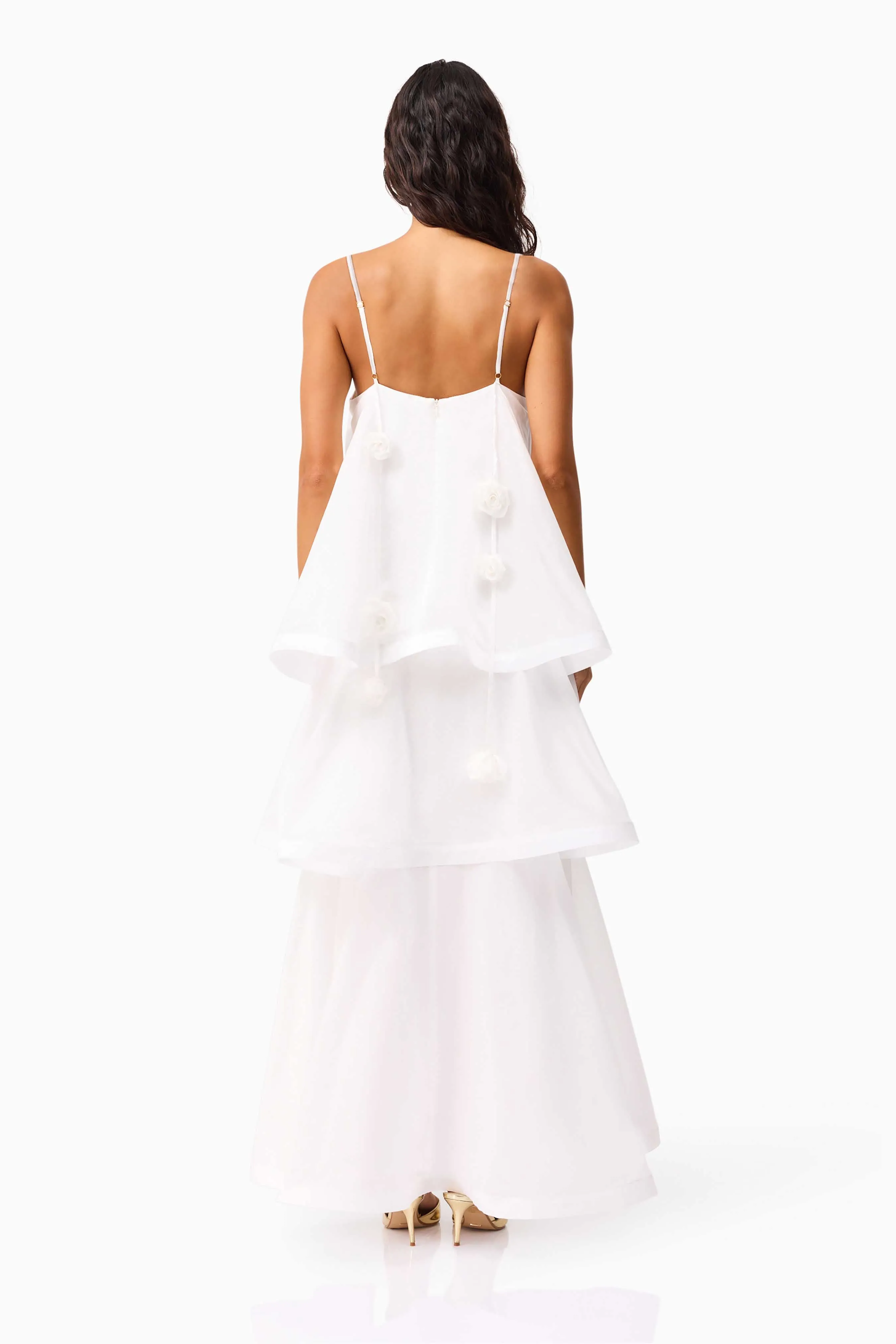 Thalia Tiered Gown in White sold by Elliatt product image thumbnail 5