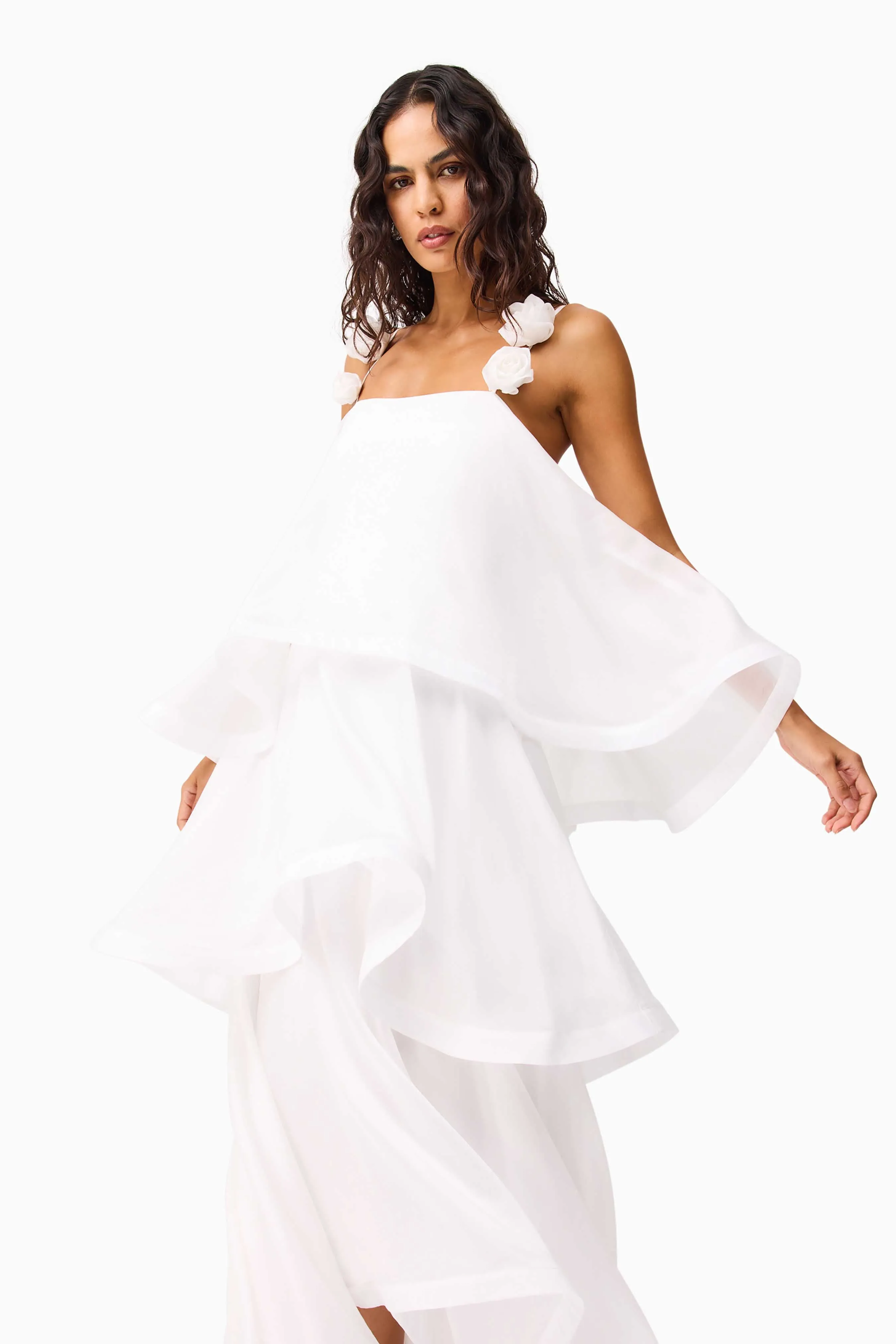 Thalia Tiered Gown in White sold by Elliatt product image thumbnail 2