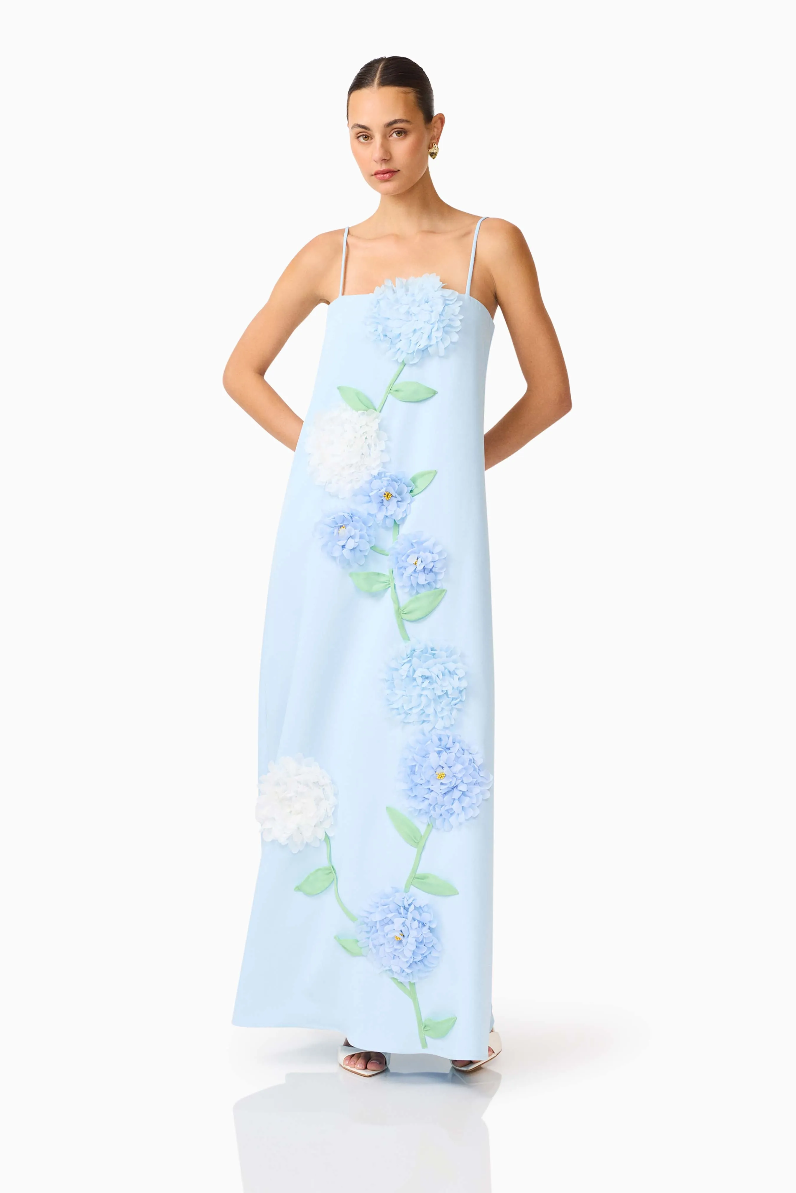 Buttercup Embroidered Maxi Dress In Blue sold by Elliatt product image thumbnail 3