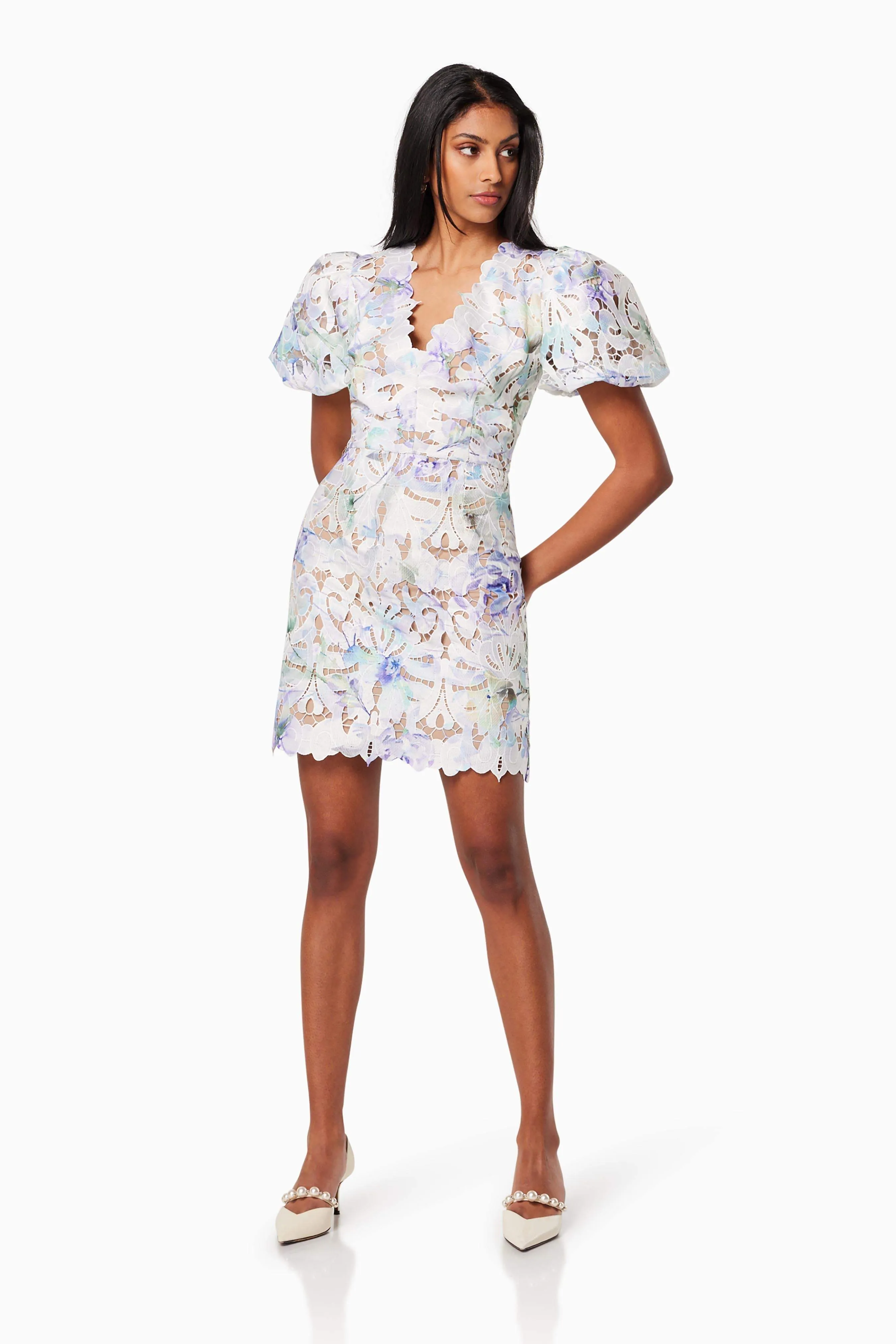 Seville Short Sleeve Mini Dress in Multi sold by Elliatt product image thumbnail 3