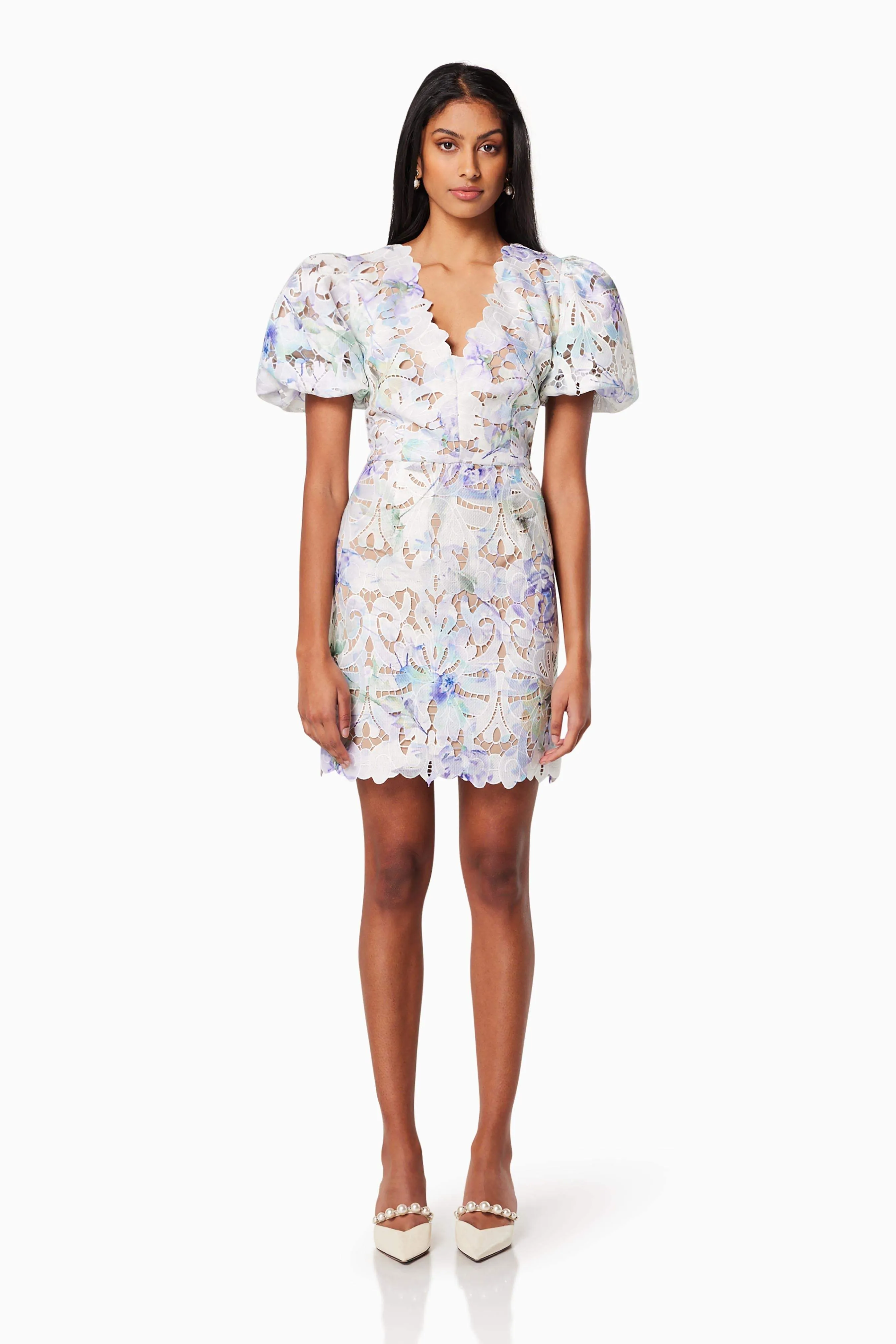 Seville Short Sleeve Mini Dress in Multi sold by Elliatt