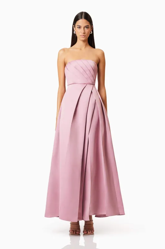 Rose Strapless Gown In Pink sold by Elliatt