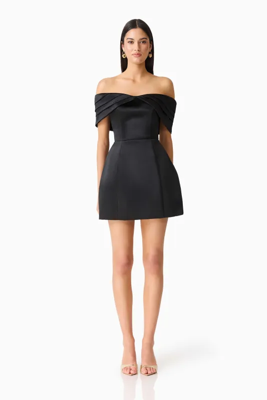 Hope Off The Shoulder Mini Dress in Black sold by Elliatt