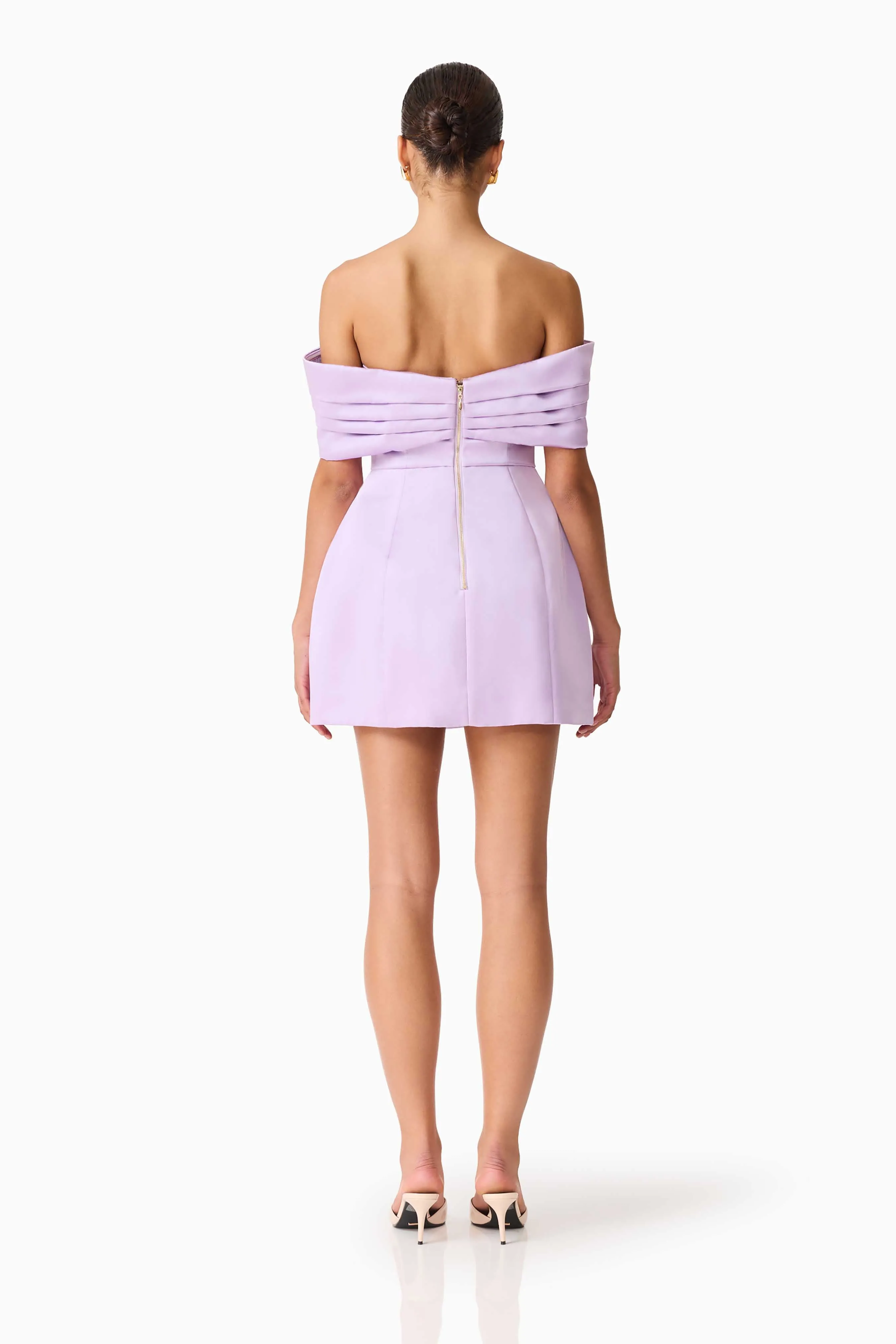 Hope Off the Shoulder Mini Dress in Purple sold by Elliatt product image thumbnail 4