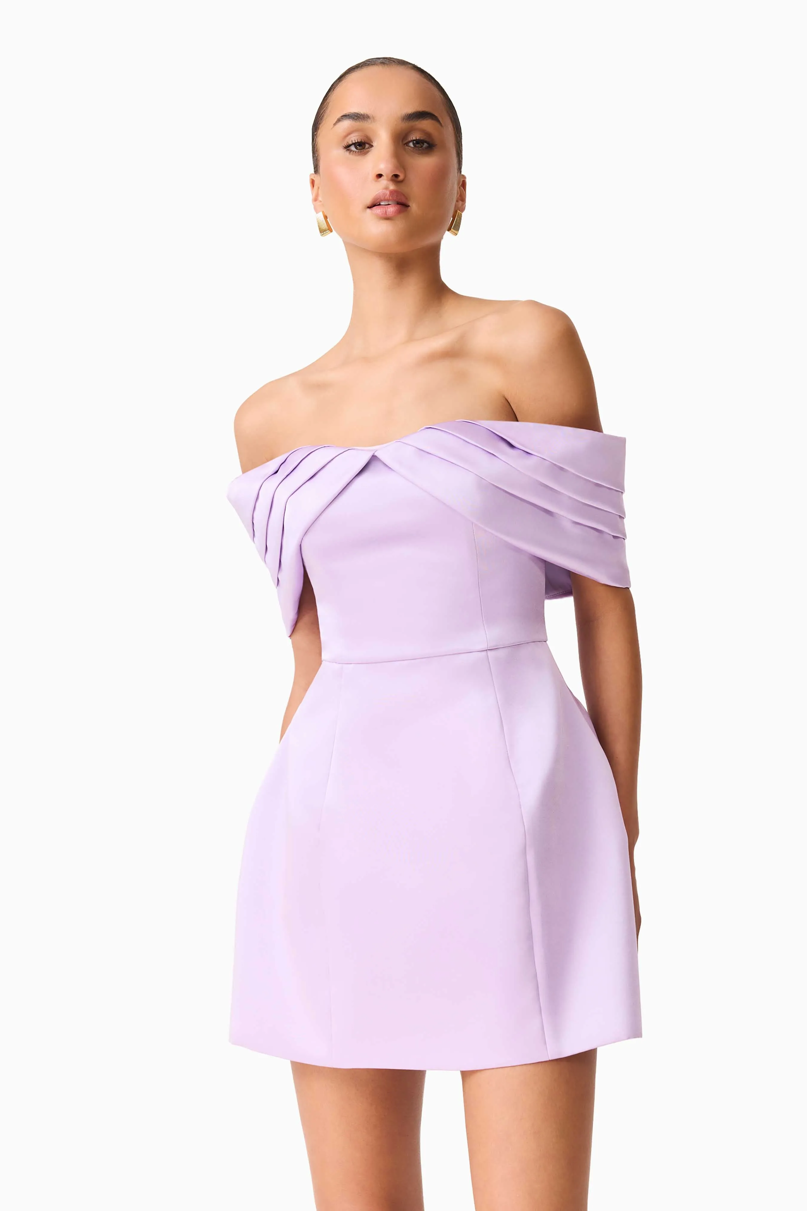 Hope Off the Shoulder Mini Dress in Purple sold by Elliatt product image thumbnail 5