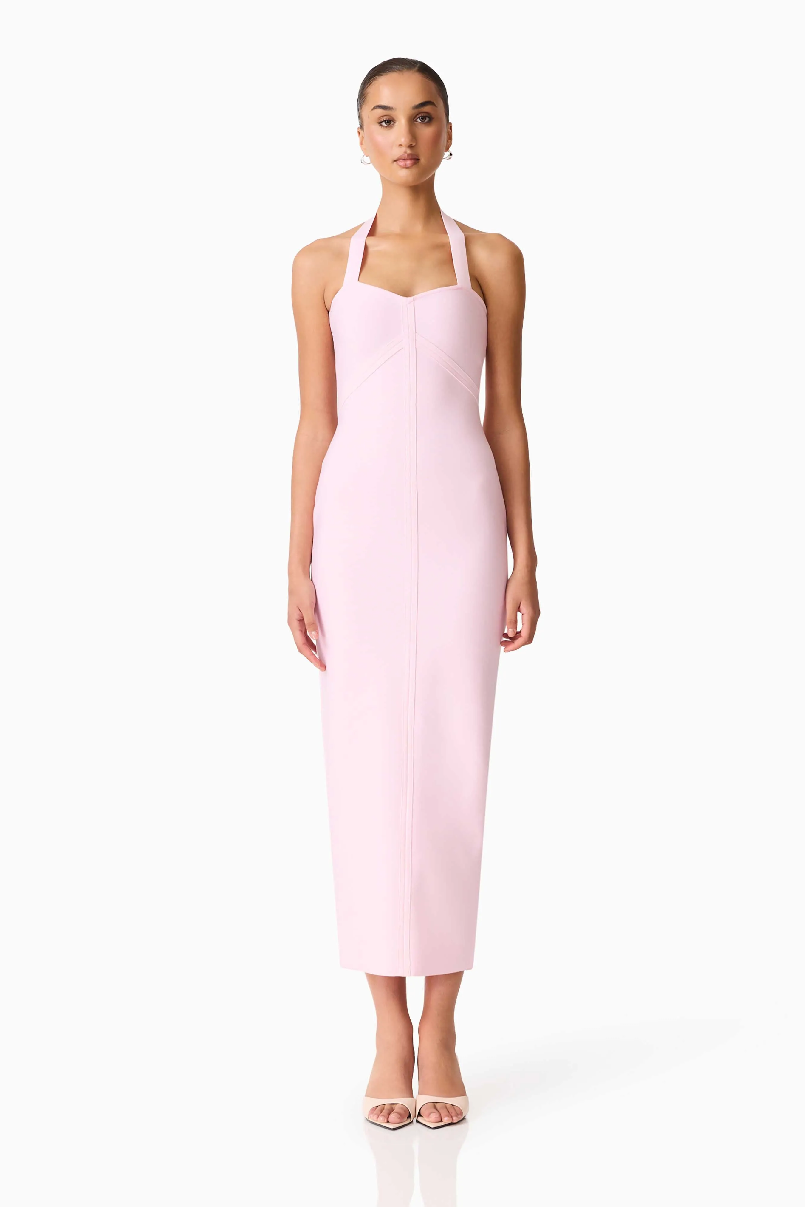 Marla Halter Gown in Pink sold by Elliatt