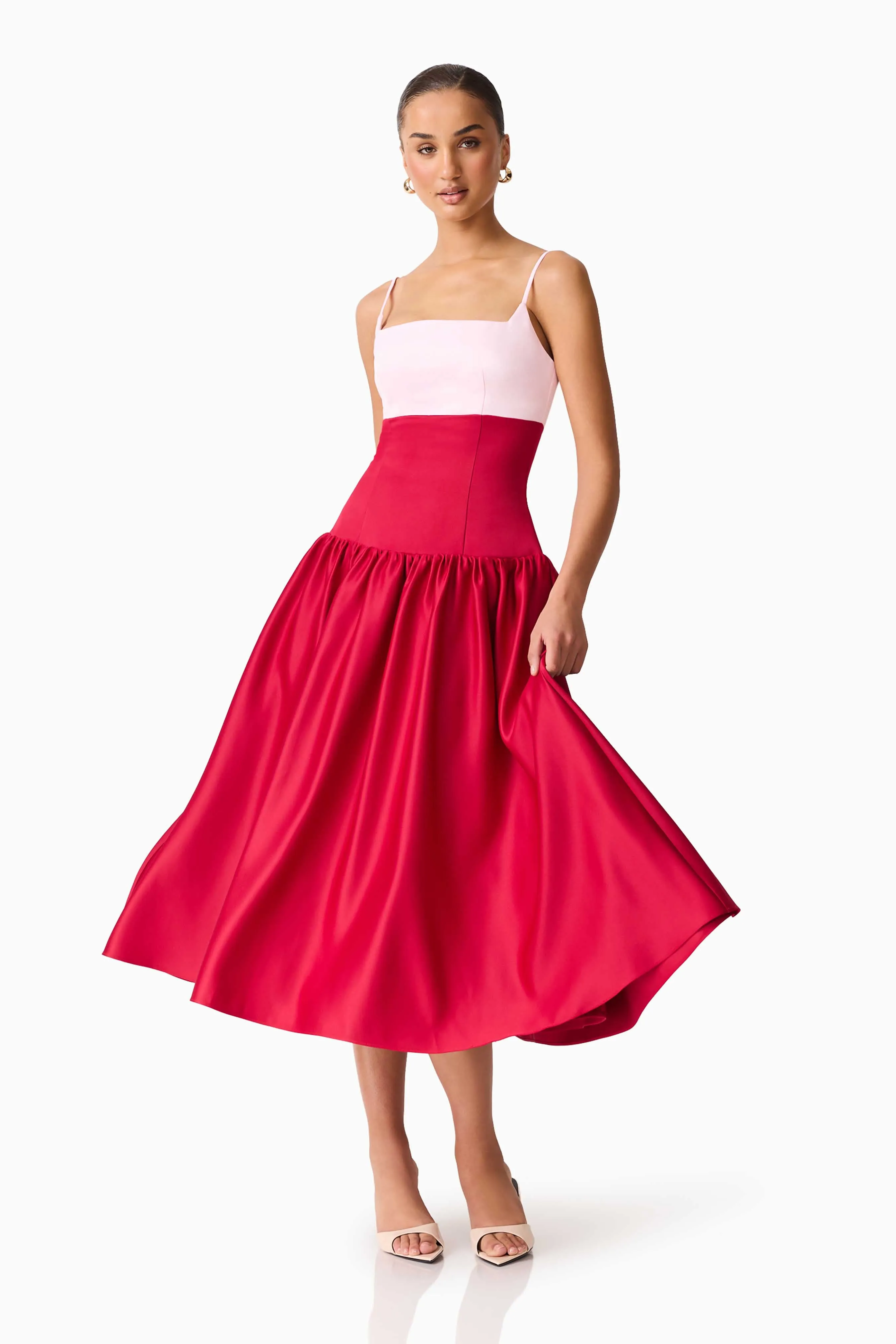 June A-Line Gown in Pink & Red sold by Elliatt product image thumbnail 5