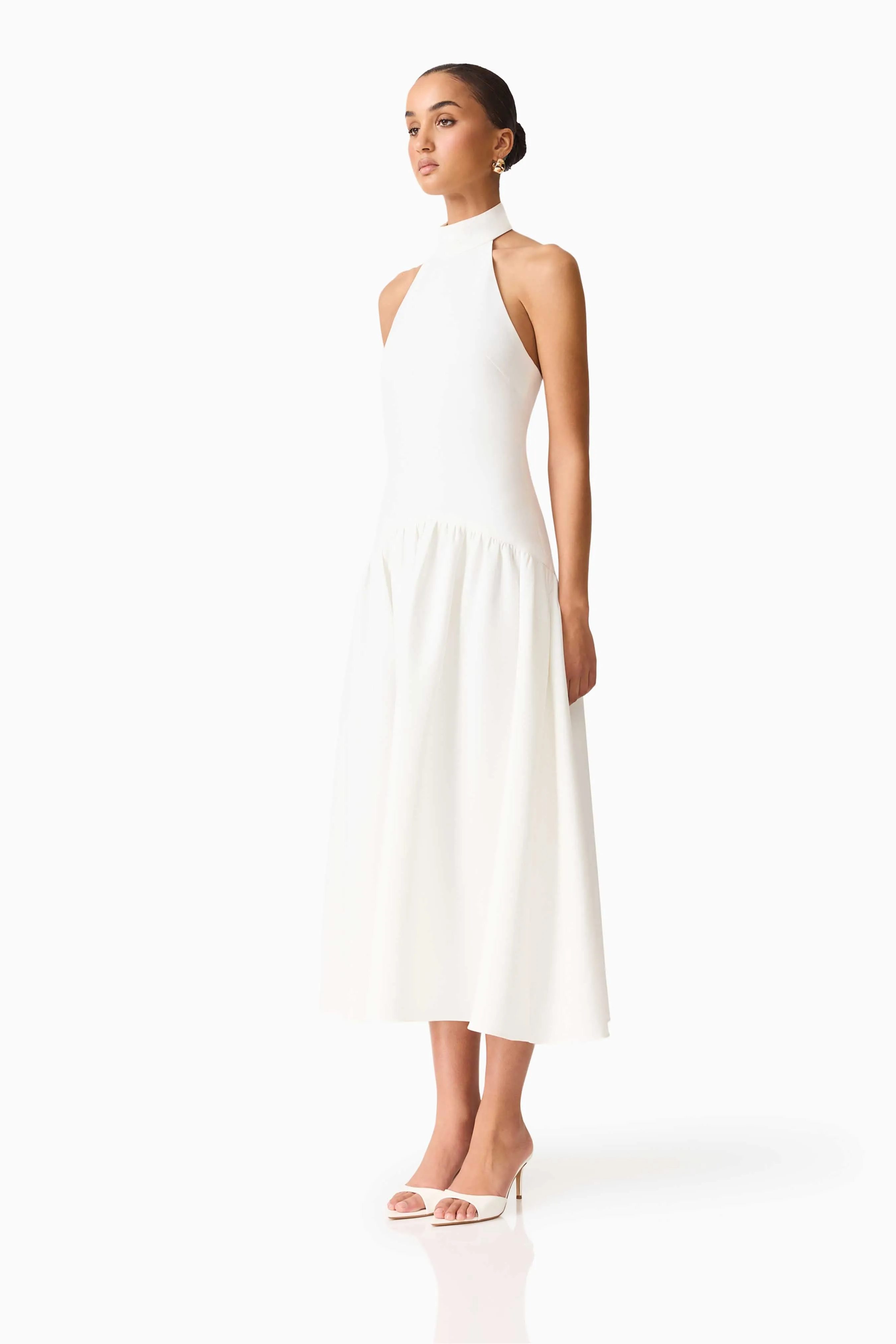 Nolana Halter Midi Dress in White sold by Elliatt product image thumbnail 3